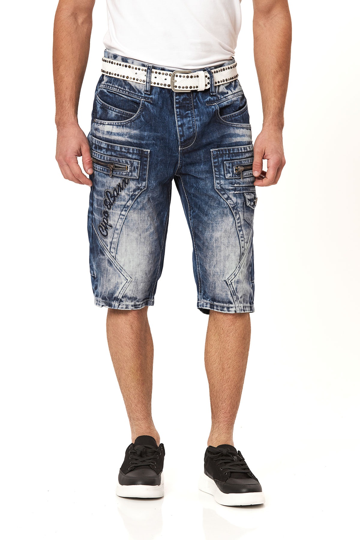 Cipo & Baxx Bermuda en jean Baumwolle, regular fit