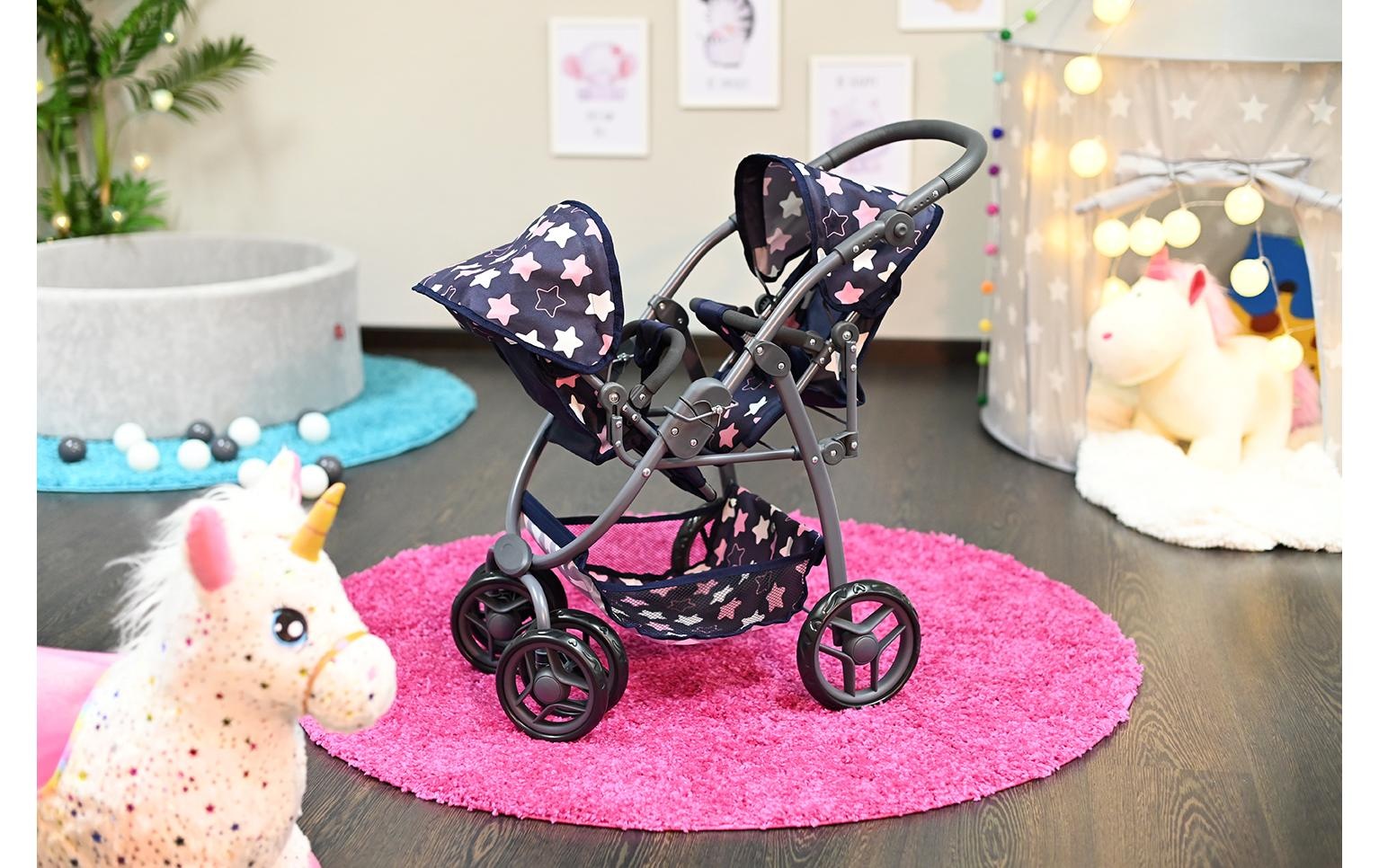 Knorrtoys® Puppen-Zwillingsbuggy »Milo Star«