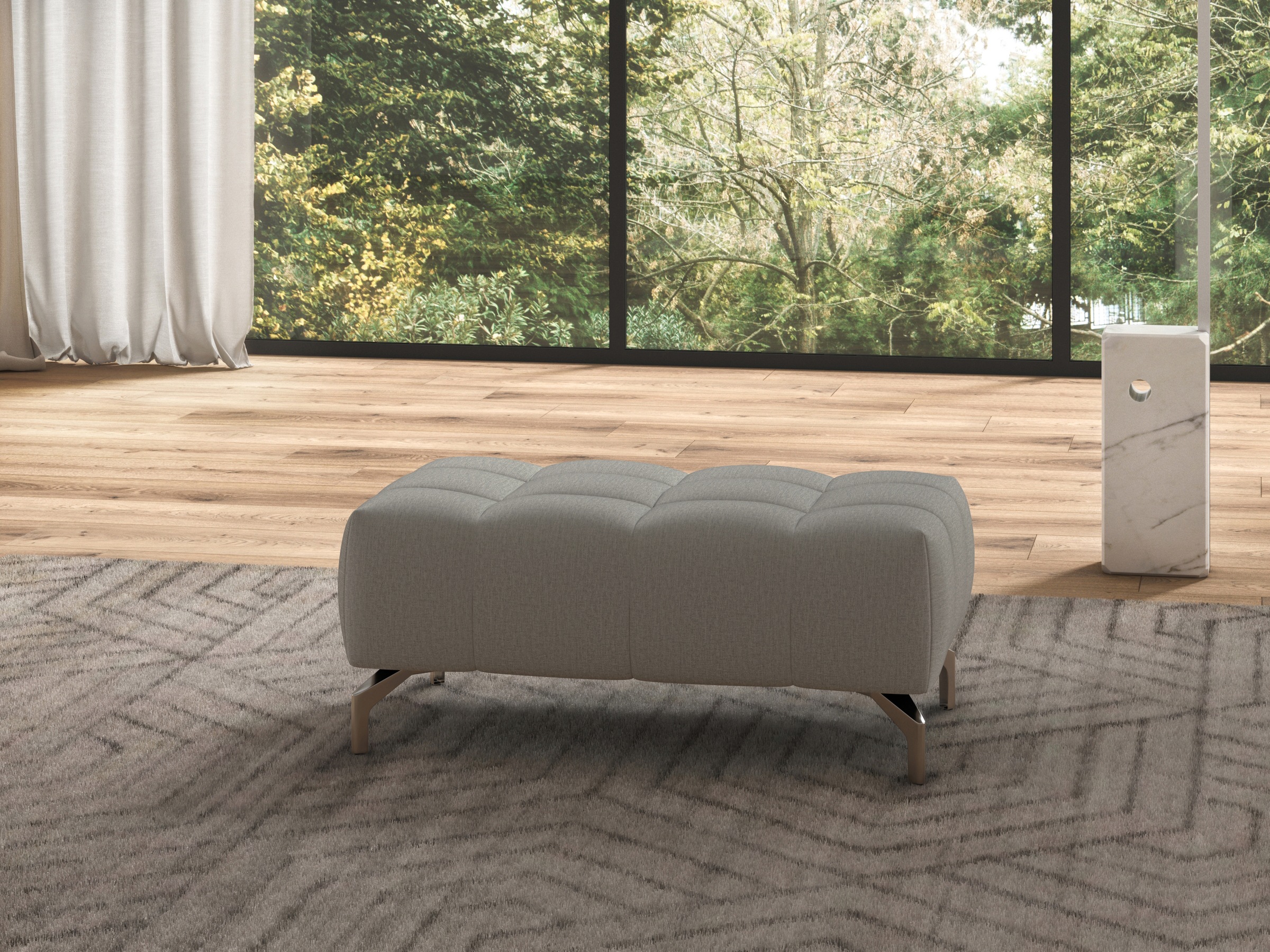 sit&more Hocker »Cool« mit silberfarbenen Füssen