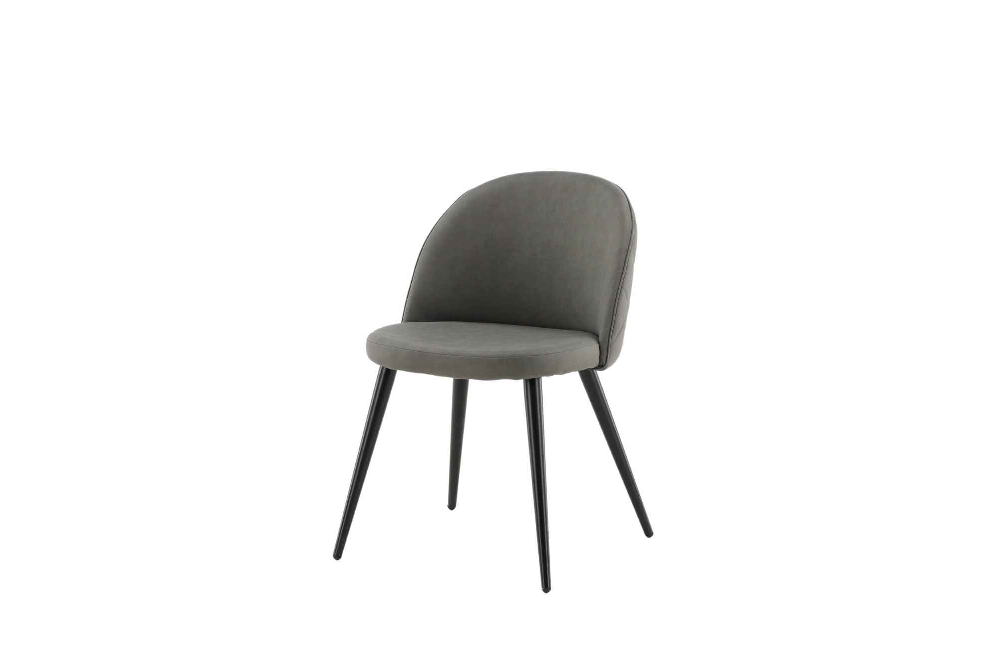 Venture Home Esszimmerstuhl »Velvet Stitches, 2er-Set Esszimmerstühle in Mikrofaser-Grau, 150 kg« () 2 Stk.Polsterstuhl, weicher Bezug, Steppung, schwarzes Eisen, edel