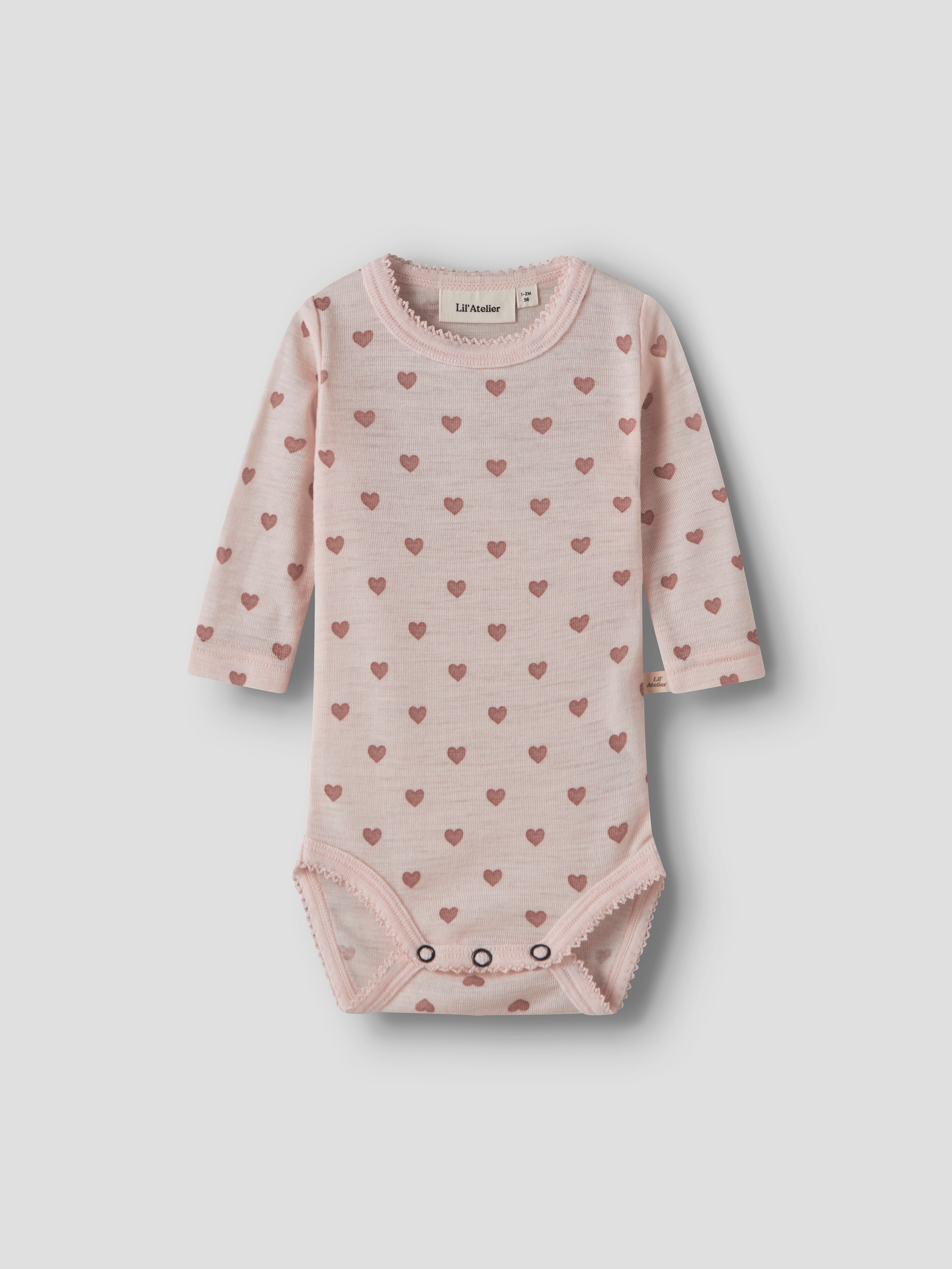 Lil' Atelier Body à manches longues »NBFNOEL NIA WOOL LS SLIM BODY LIL NOOS« en pure laine, doux et chaud