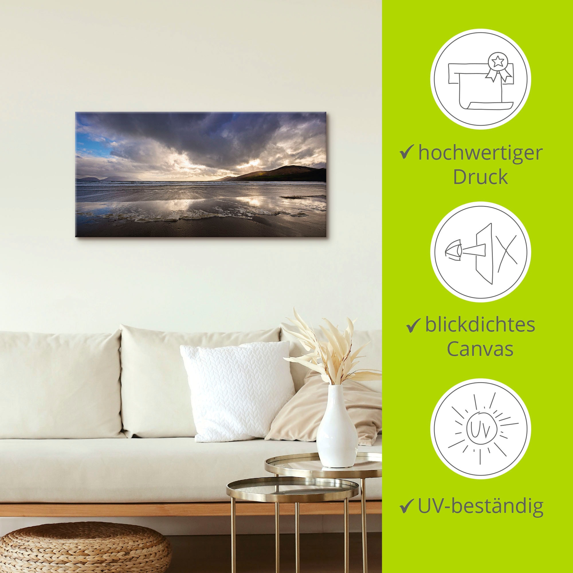 Artland Leinwandbild »Strandliebe II« Strand 1 Stk. tlg. als Leinwandbild in verschied. Grössen