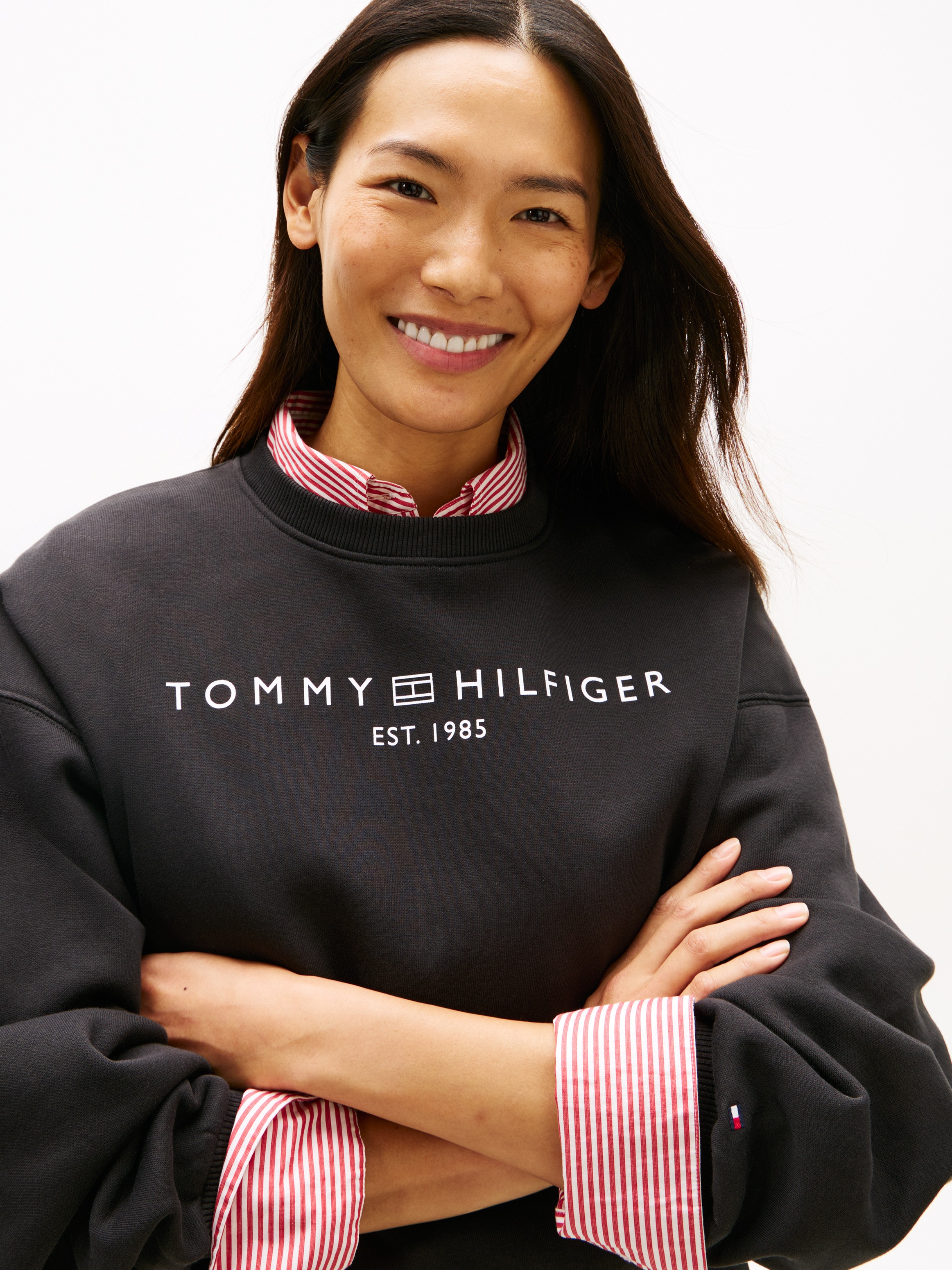 Tommy Hilfiger Sweat-shirt »EXT CORP LOGO«, mélange de coton
