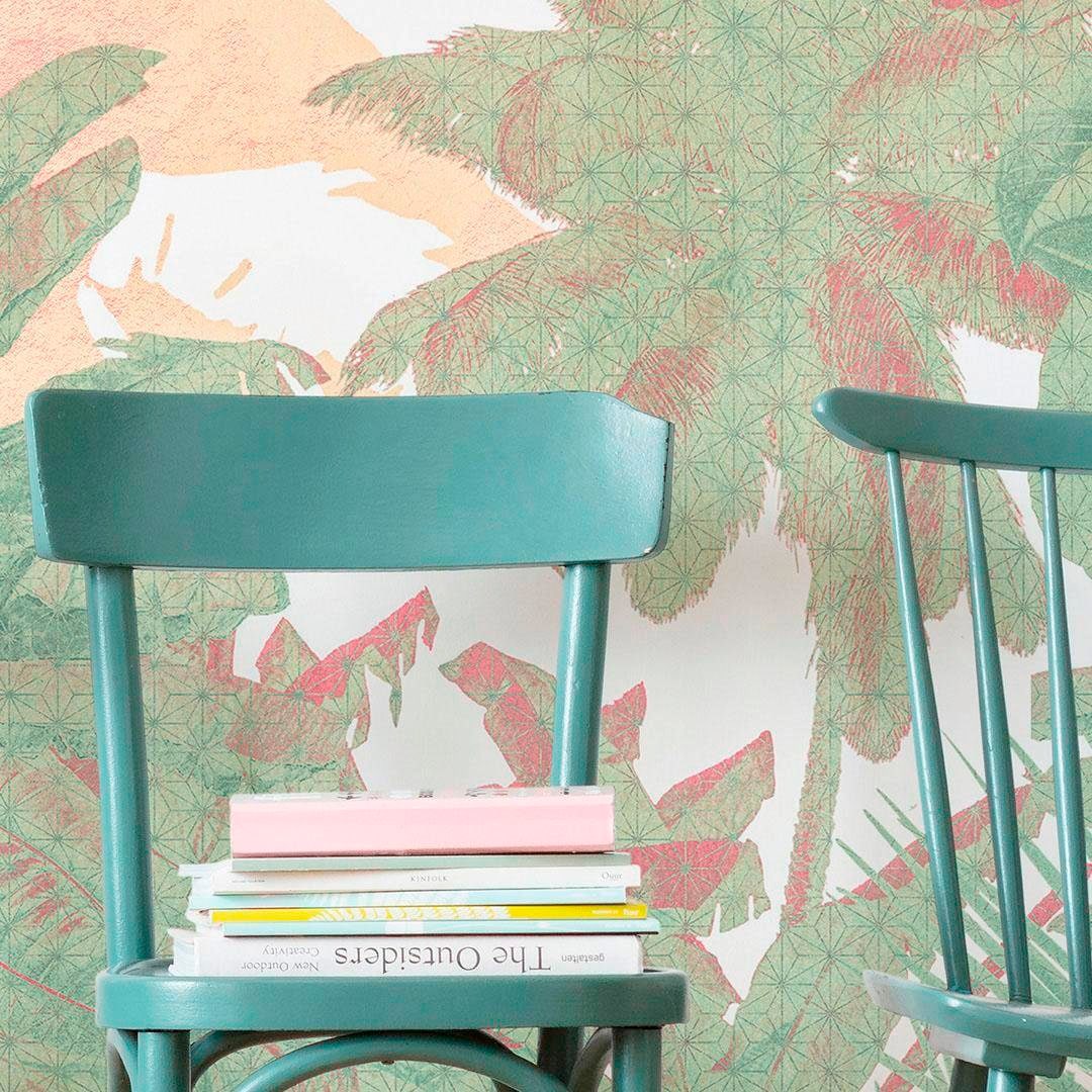 Komar Papier peint intissé »Digitaldruck Vlies -  Palmiers - Grösse 400 x 280 cm« imprimé Wohnzimmer, Schlafzimmer