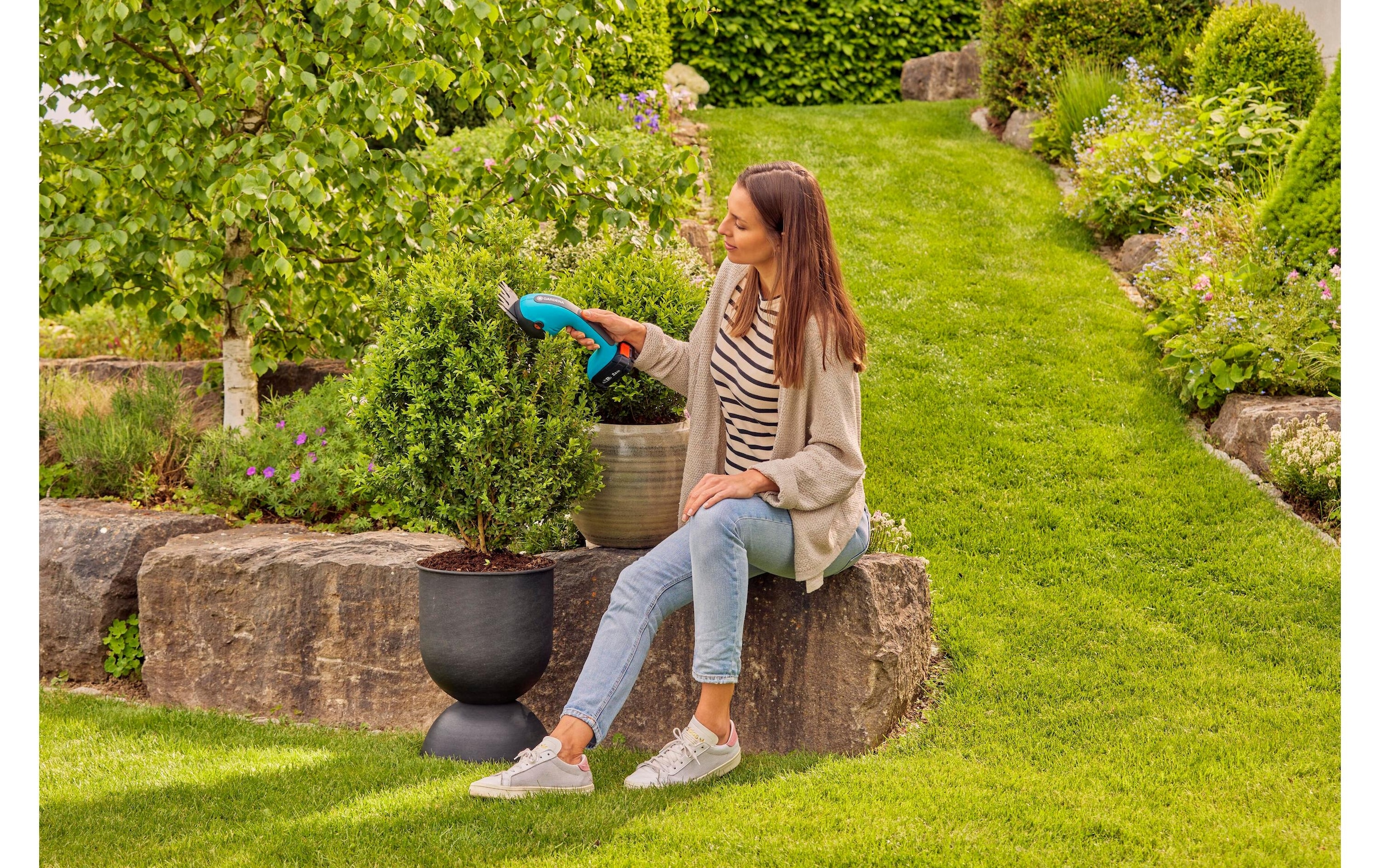 GARDENA Set de cisailles à gazon et à buissons sans fil »PowerCut 20/18 V P4A solo« ()