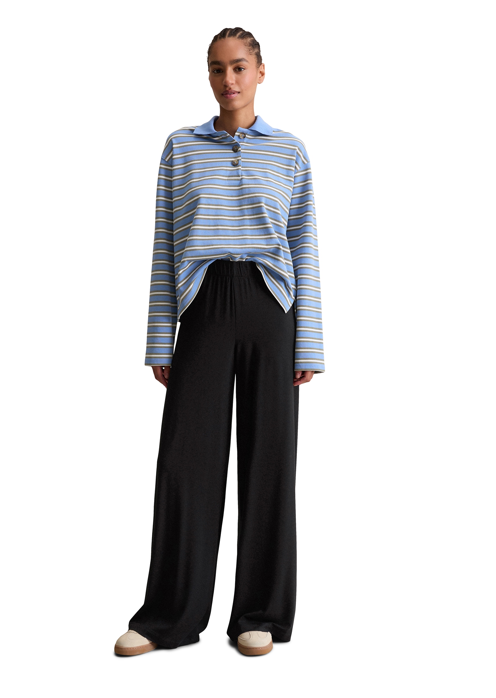 Marc O'Polo DENIM Pantalon en jersey  wide aus LENZING™ ECOVERO™