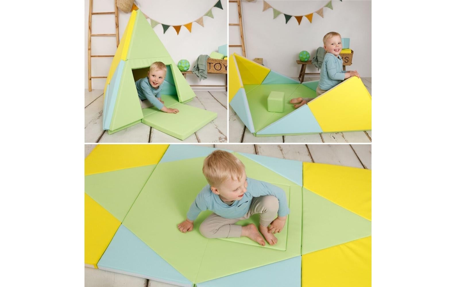 alldoro Spielmatte »3-in-1 faltbar zu Tipi-Zelt und Boot 182 x 105 cm«