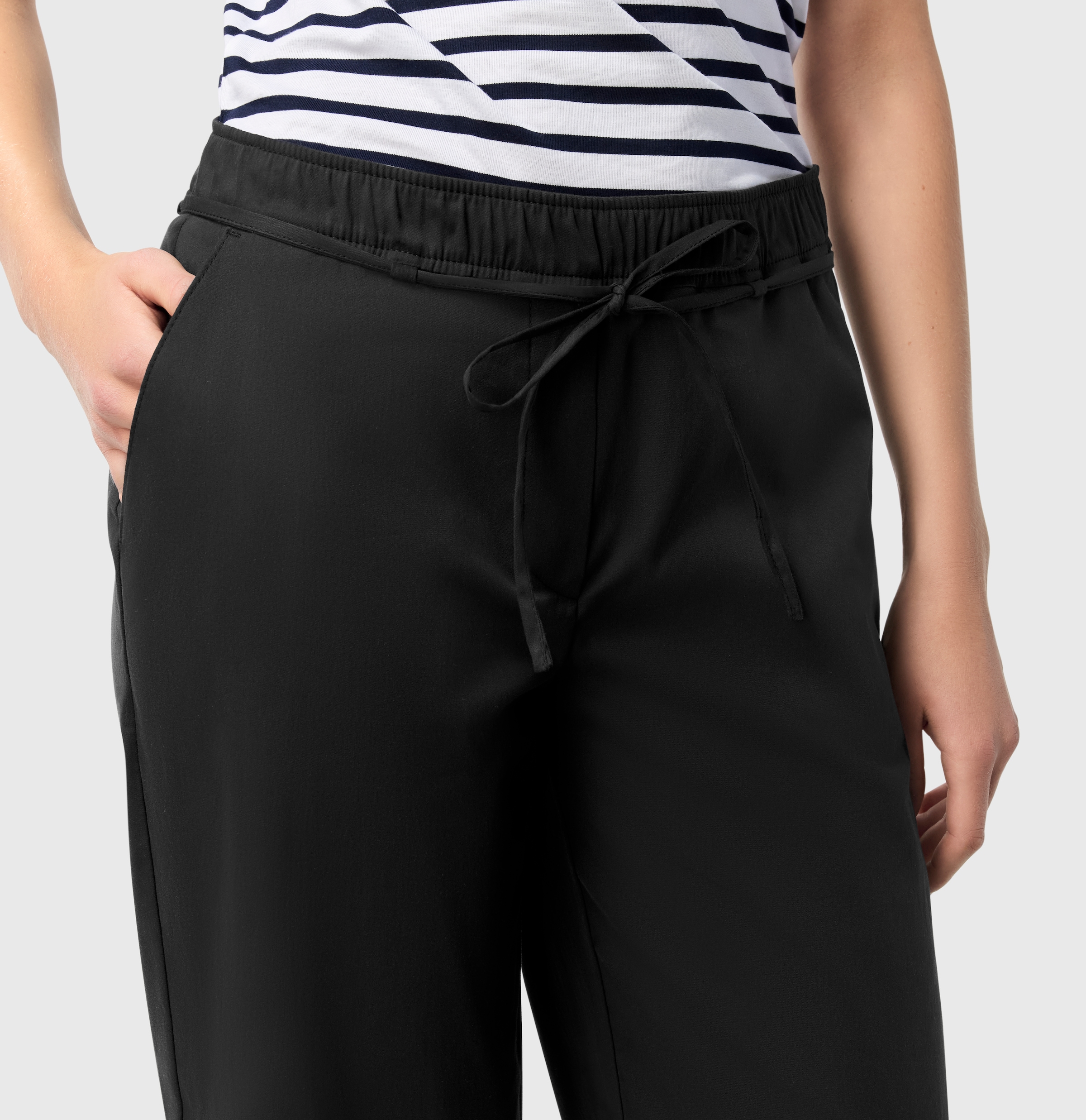 MAC Pantalon 7/8 »CHIARA BELT cropped«  Wide Fit, mit geradem, weitem Bein