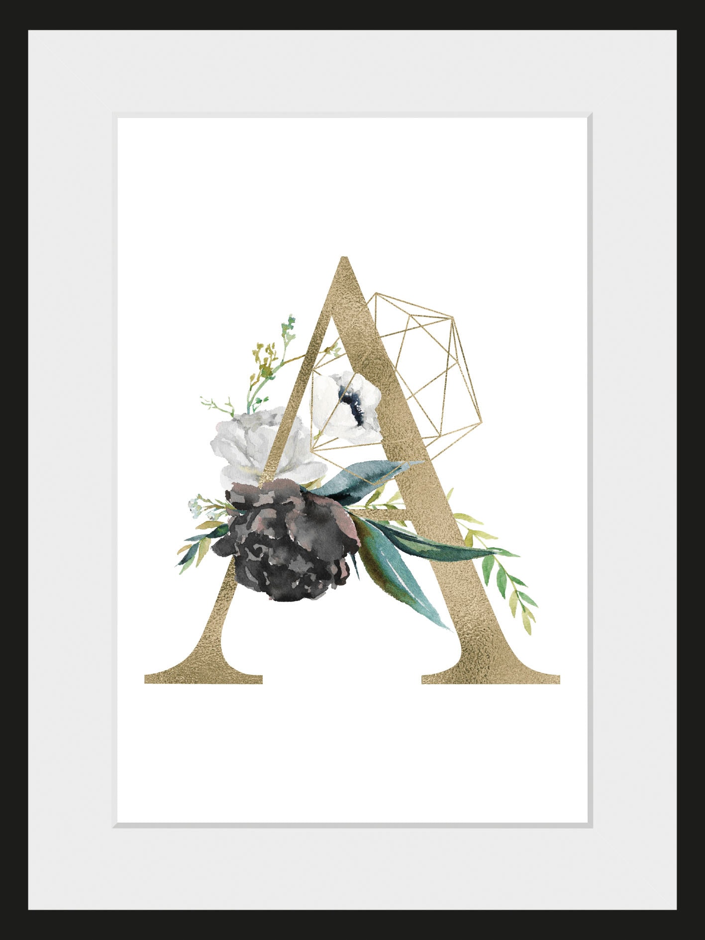 queence Image »A« 1 cuis tlg. HD Premium Poster-Druck inkl. Holzrahmen