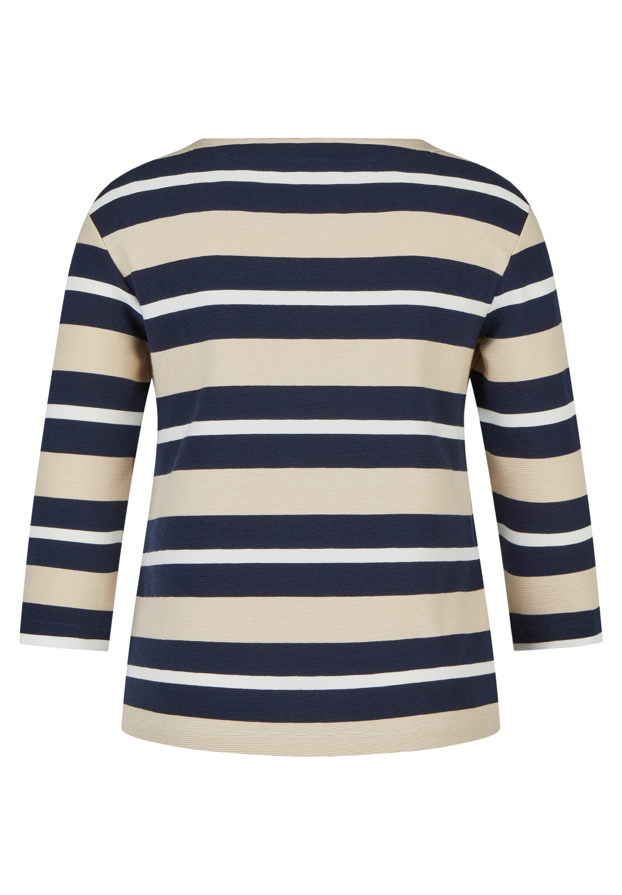 Rabe T-shirt à manches 3/4 im Streifen-Look und mit Glitzersteinen