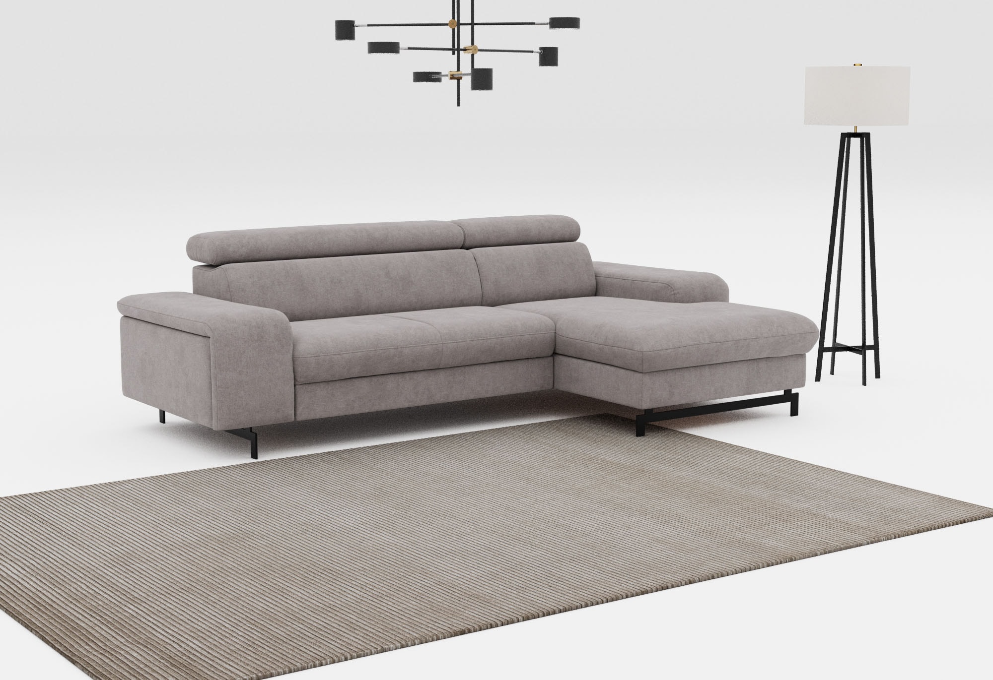 COTTA Ecksofa »Emma L-Form, B: 267 cm« mit Kopfteilverstellung, optional Bettfunktion & Bettkasten