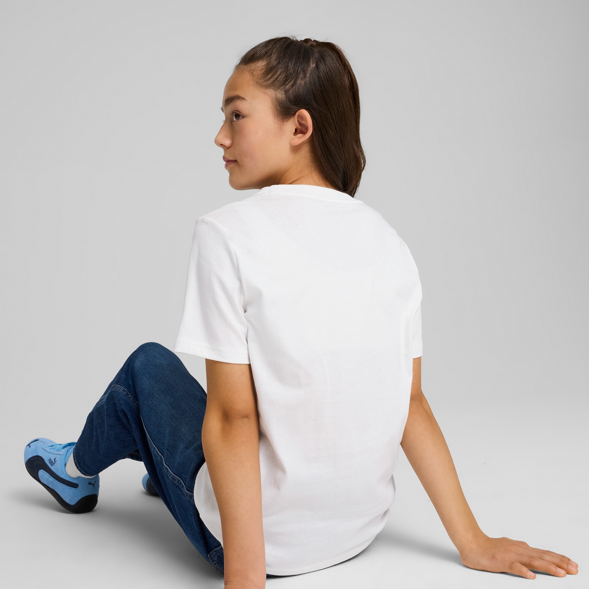 PUMA T-Shirt »ESS NO 1 LOGO TEE G« Regular Fit, Kurzarm, mit Kapuze, mit Logodruck