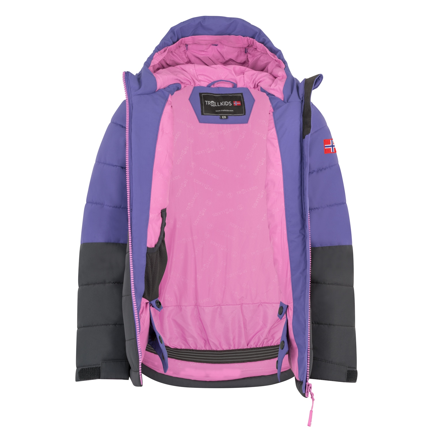 TROLLKIDS Winterjacke »KIDS HEMSEDAL SNOW JACKET XT« mit Kapuze sportlich, aus Steppware, mit Kapuze, pflegeleicht, für Kinder