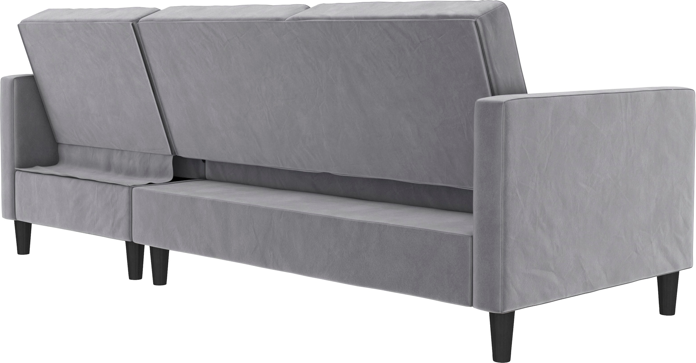 Dorel Home Canapé d'angle »Presley, L-Form,« Ecksofa mit Bett-Funktion und Stauraum, verstellbare Rückenlehne