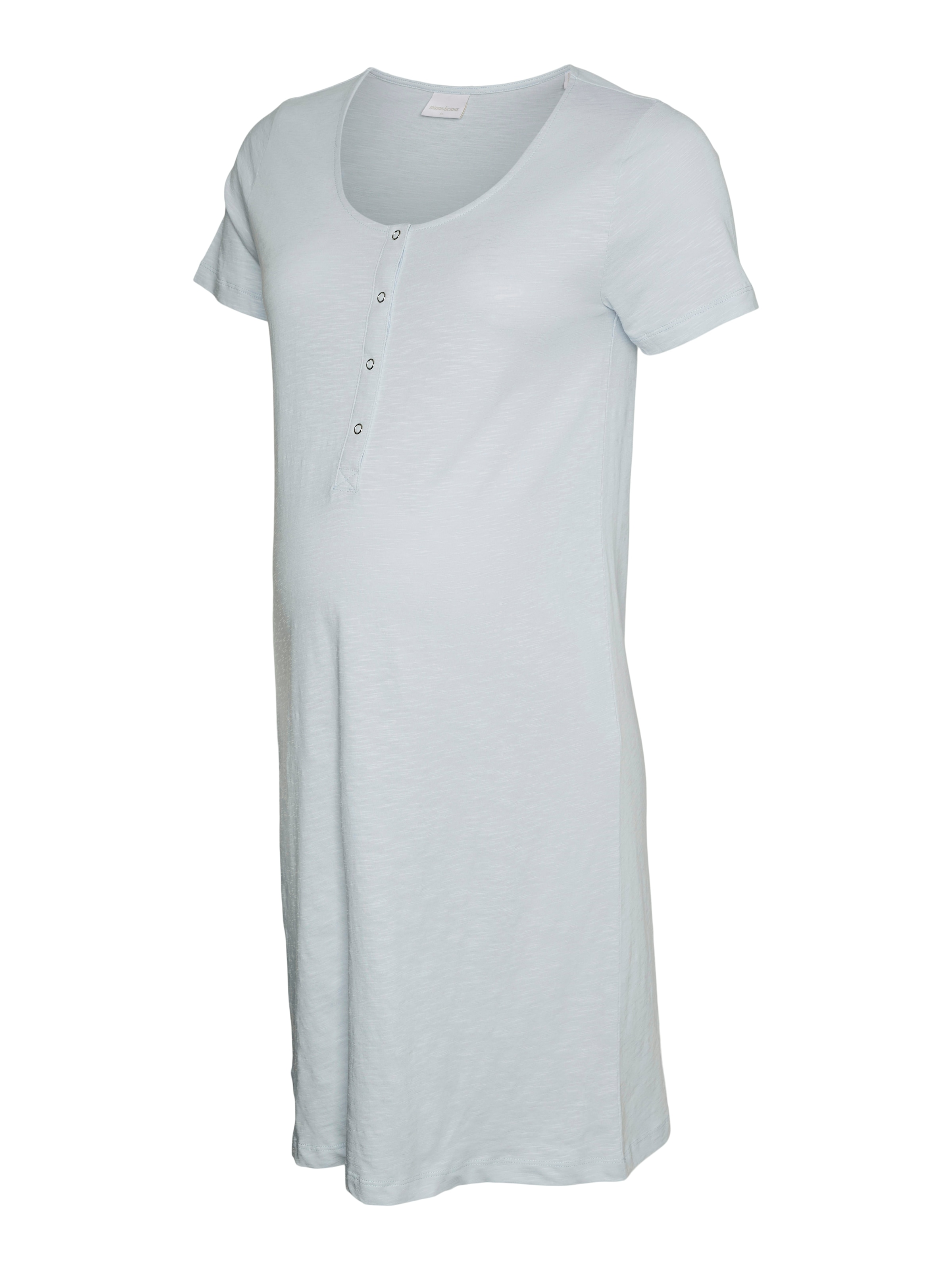 Mamalicious Chemise de nuit de grossesse »MLMIRA SOLID JRS NIGHTGOWN 2F A. E. NOOS« Baumwolle, regular fit