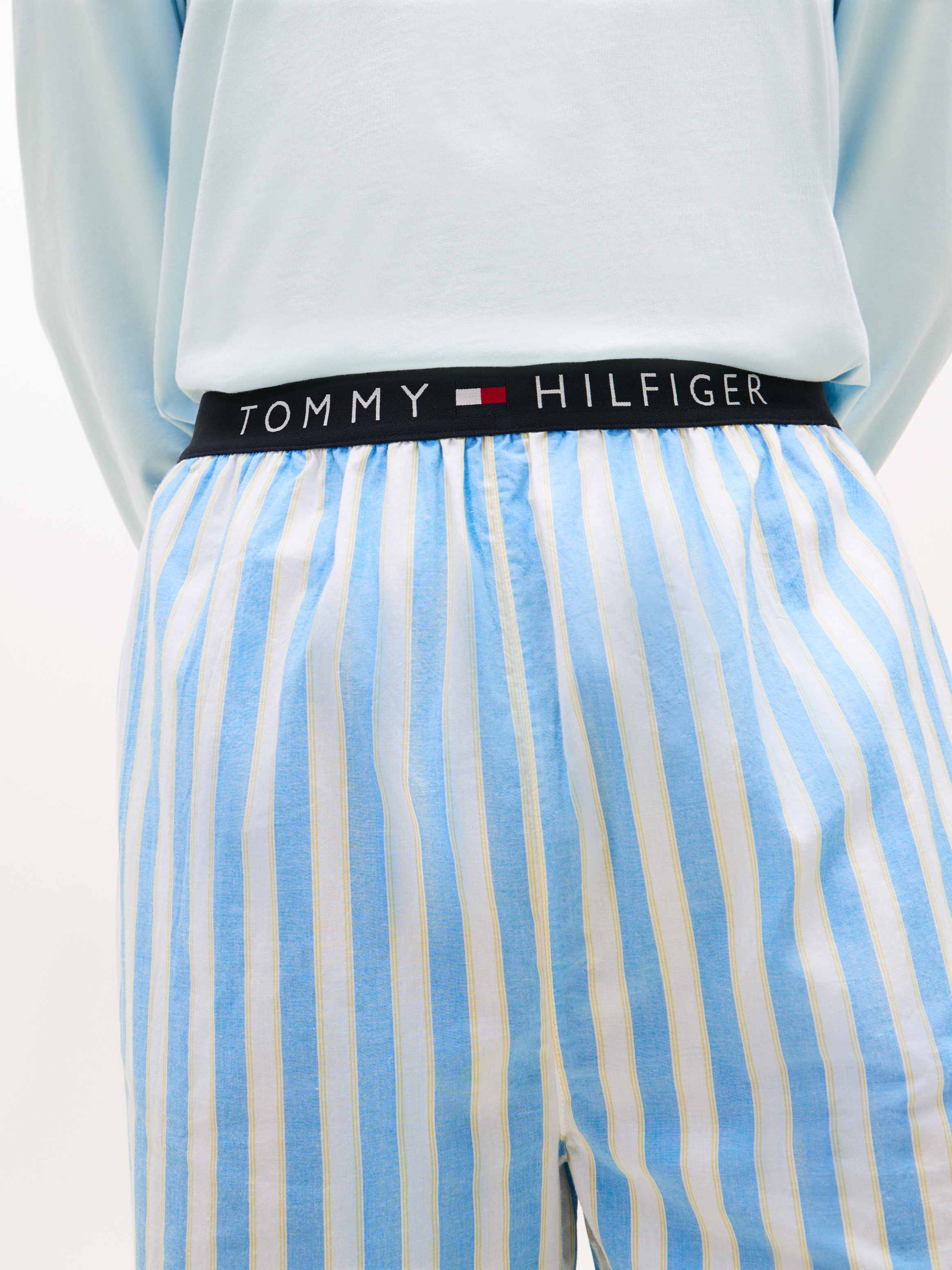 Tommy Hilfiger Underwear Pyjama »LS WOVEN Pyjama SET PRINT« 2 col rond, pantalon à carreaux, avec ceinture élastique