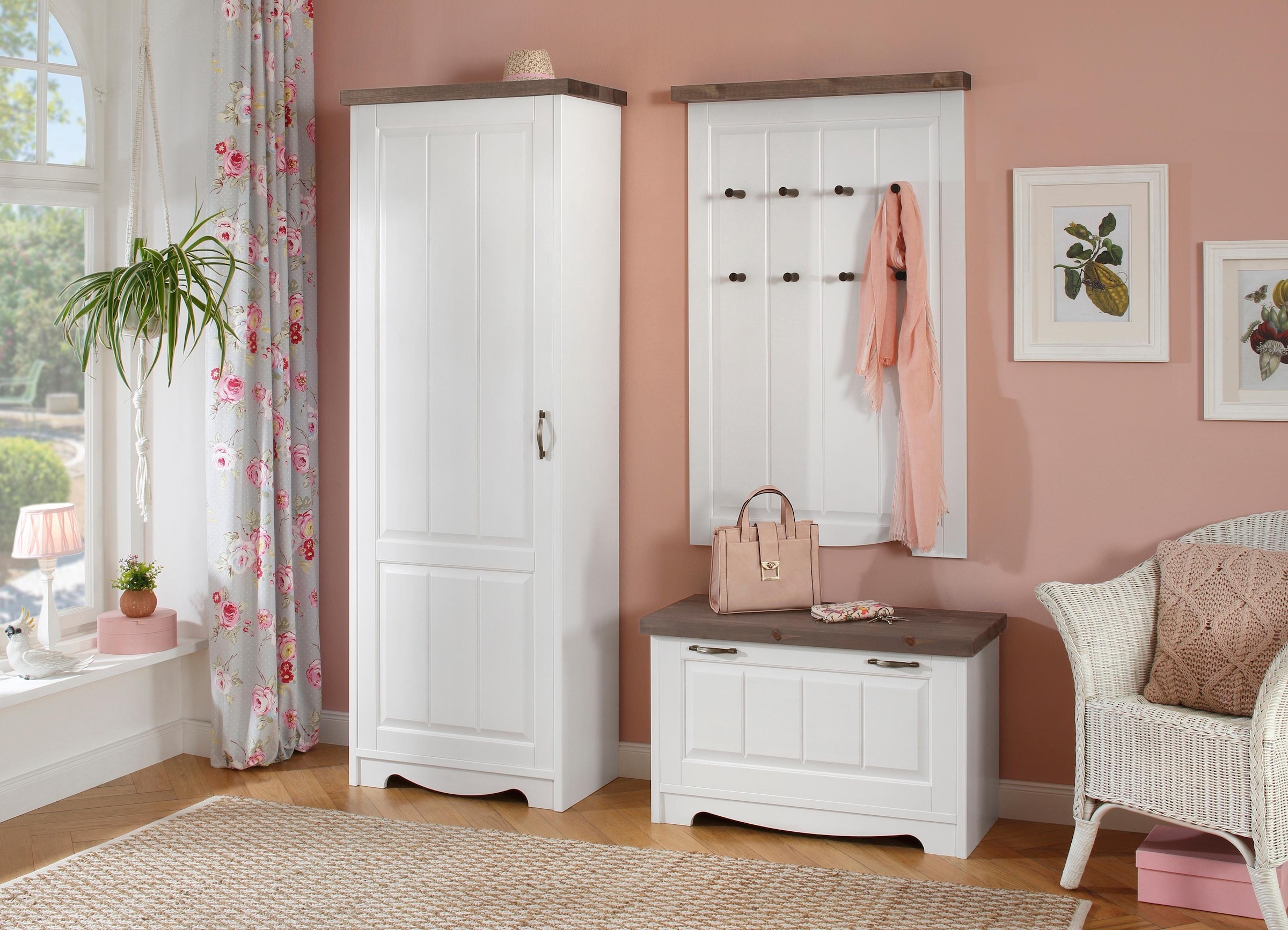 Home affaire Garderobenschrank »Trinidad« aus massiver Kiefer, FSC® zertifiziert, Breite 69 cm