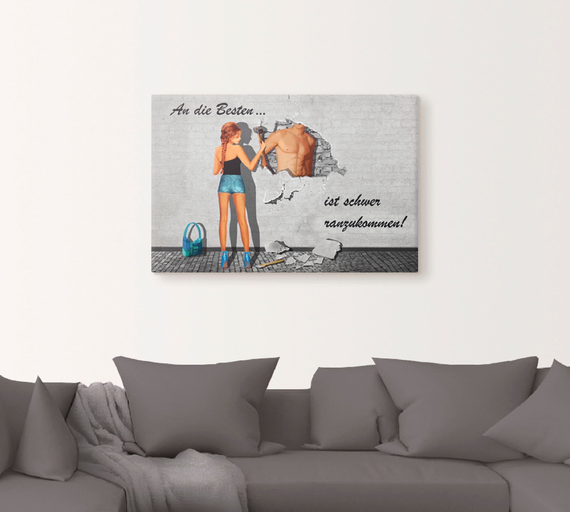 Artland »Die Besten« Frau 1 Stk. tlg. auf Holzrahmen gespannt