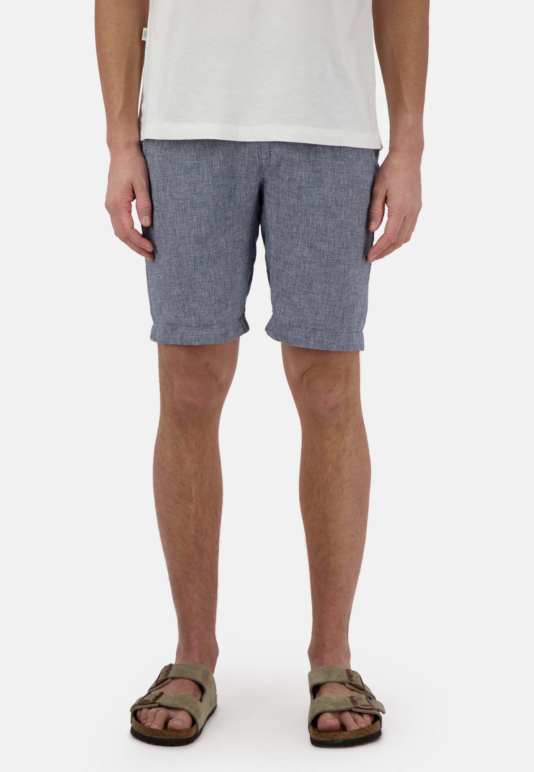 colours & sons Leinenhose »colours & sons Shorts Linen Blend Check«