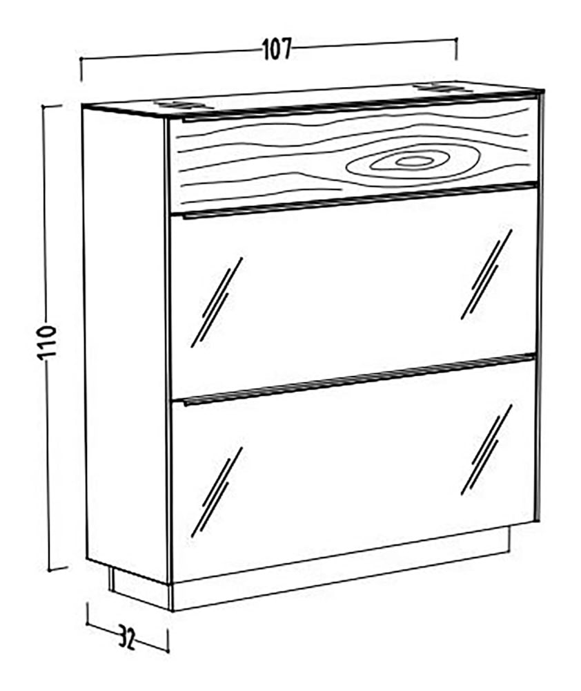 Mäusbacher Schuhschrank »Nova Garderobe« inkl. Metallschuhkörbe und  Griffbeleuchtung BHT 107 x 110 x 32 cm