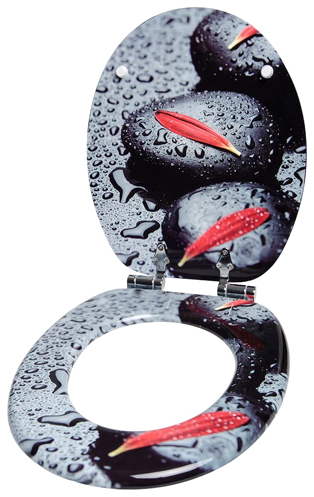 Sanilo Set d'accessoires de salle de bain »Elegance« bestehend aus WC-Sitz, Badteppich und Waschbeckenstöpsel