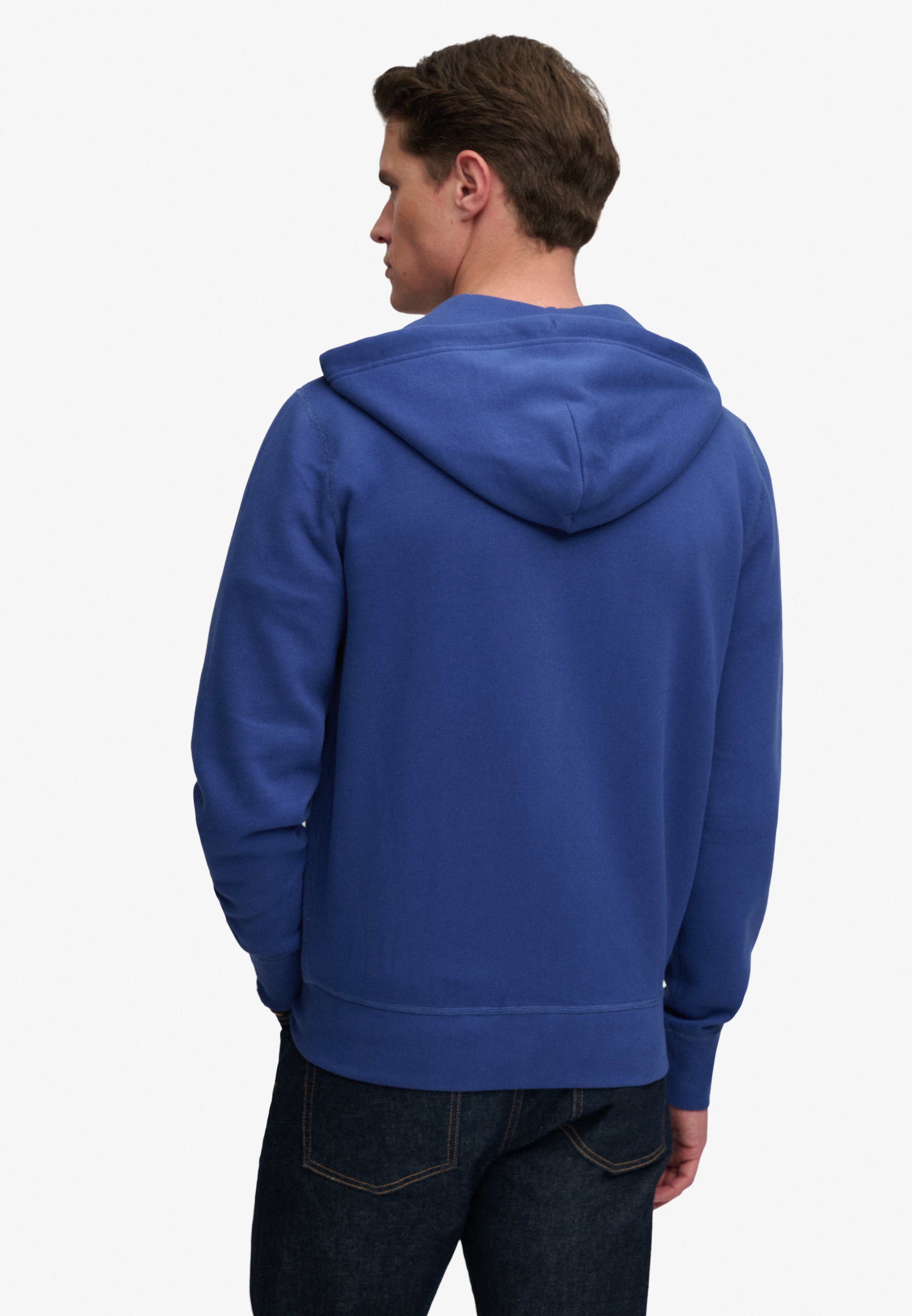 Superdry Sweat à capuche »ESSENTIAL SDCO LOGO ZIPHOOD« mélange coton, coupe régulière