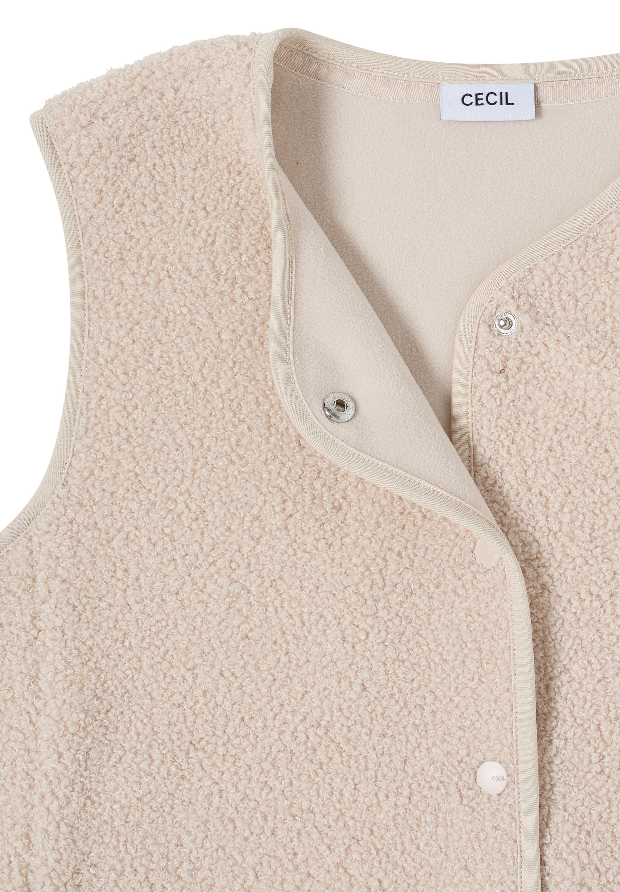 Cecil Gilet en fourrure »Curly fake Wool« in Woll-Optik