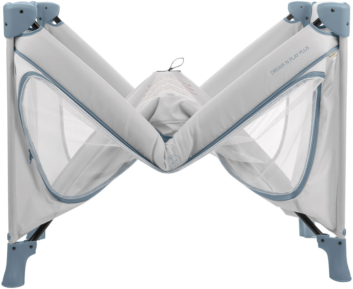 Hauck Baby-Reisebett »Dream N Play Plus, Dusty Blue« Vorderausstieg