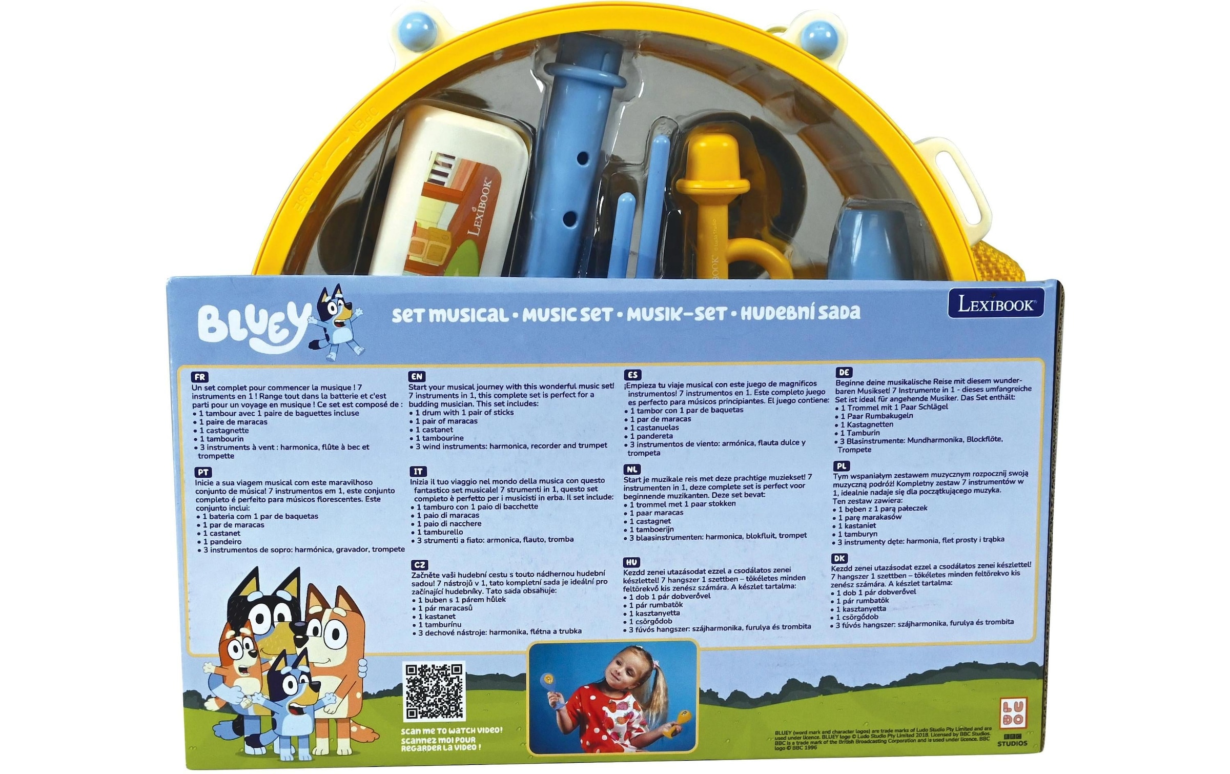 Lexibook® Jouet instrument de musique »Musikset Bluey 7-teilig«