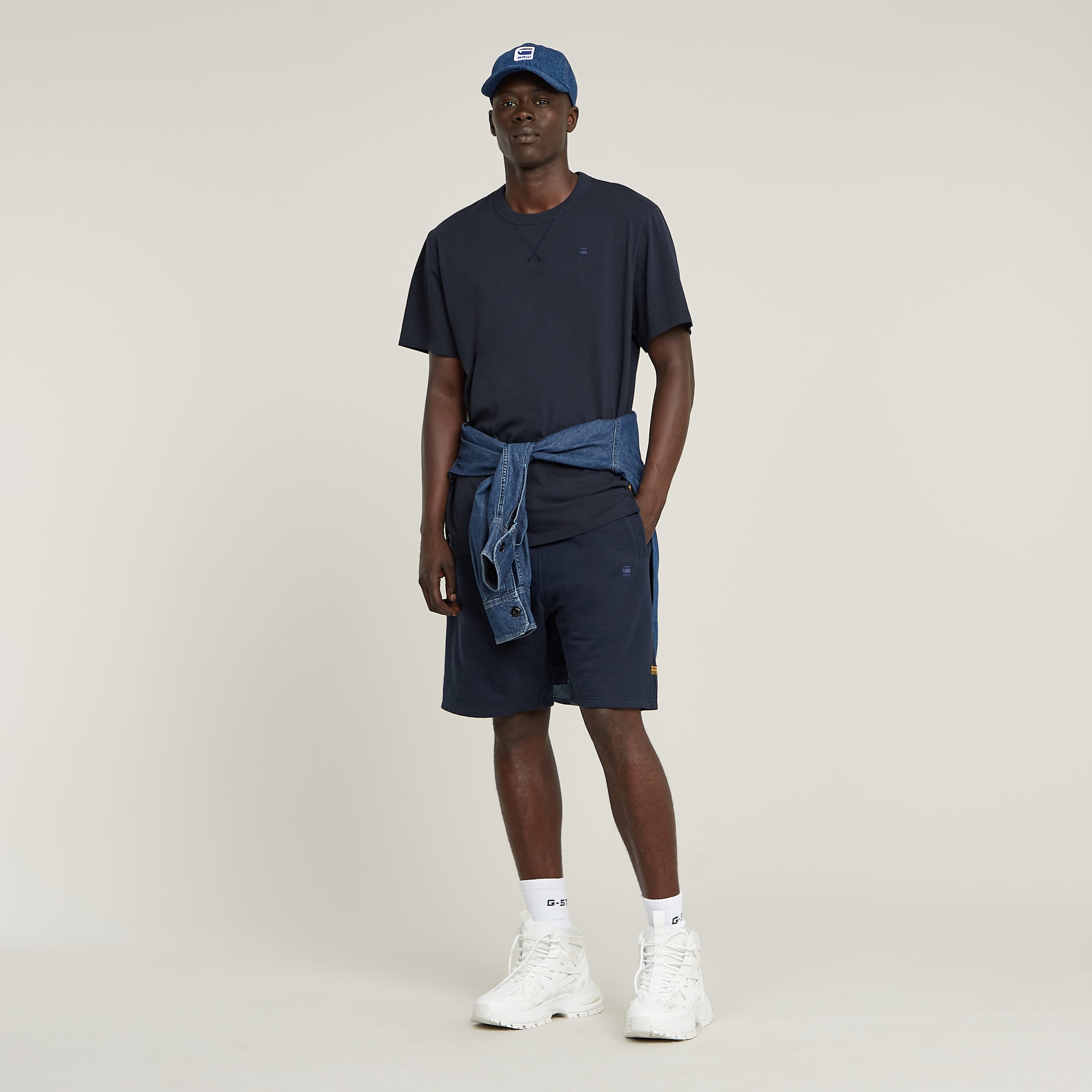 G-STAR T-Shirt »Nifous« Rundhals, mit Rippeinsatz