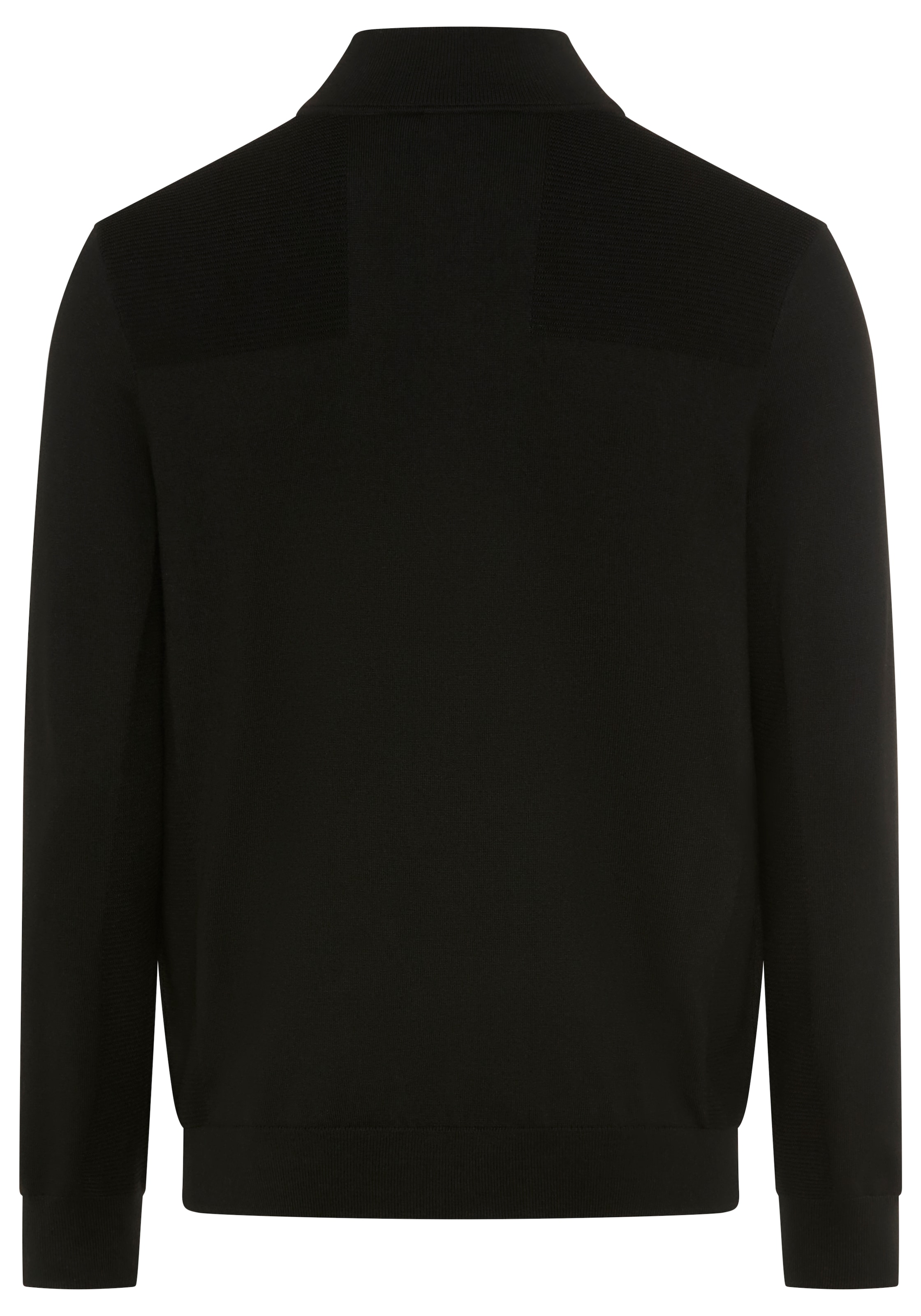 BOSS GREEN Strickpullover Stehkragen mit Reissverschluss, Regular Fit,