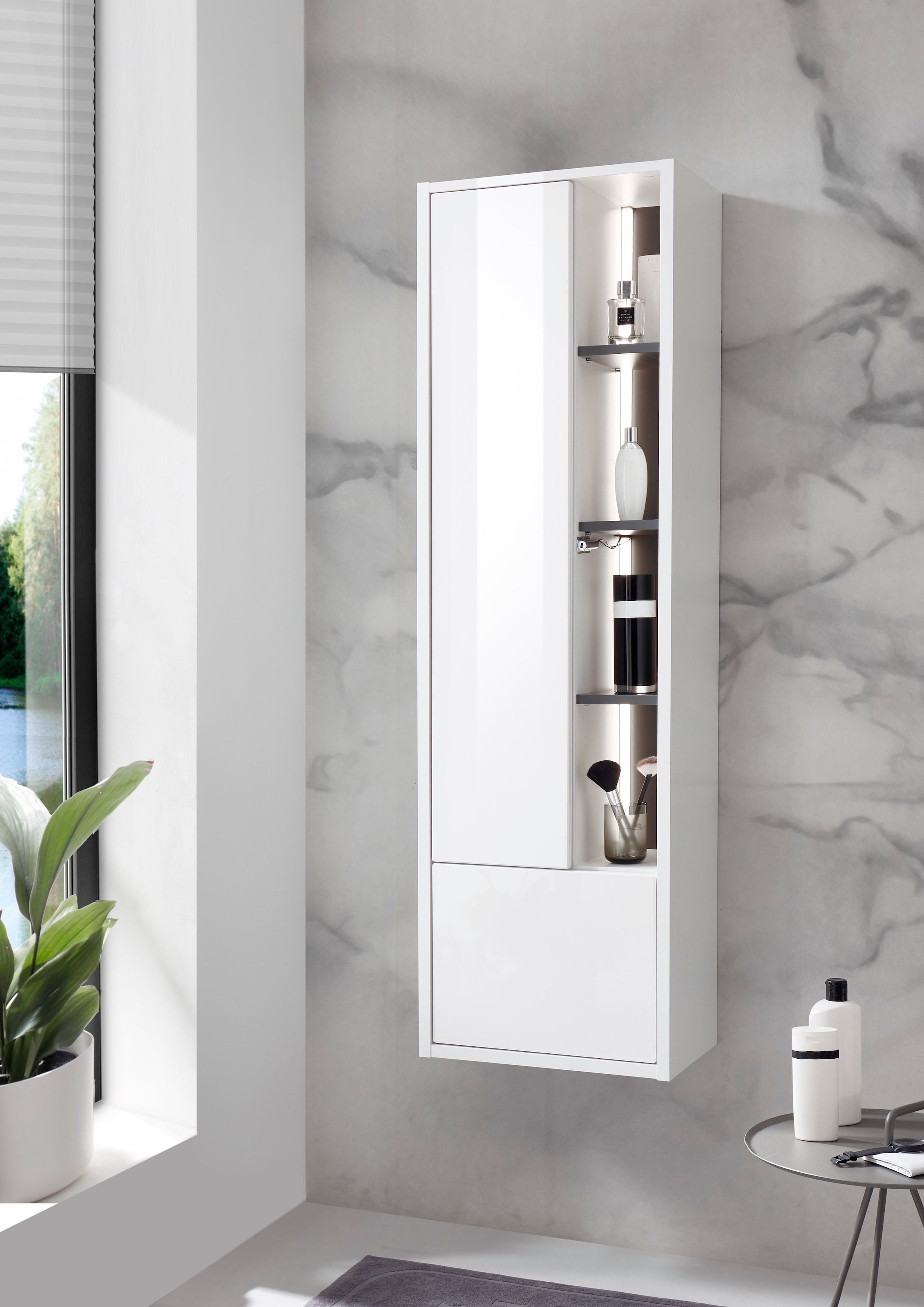 PLACES OF STYLE Badmöbel-Set »Studio Line, Bad im modernen Design, 5-teiliges Badezimmer« 5 Stk. tlg.