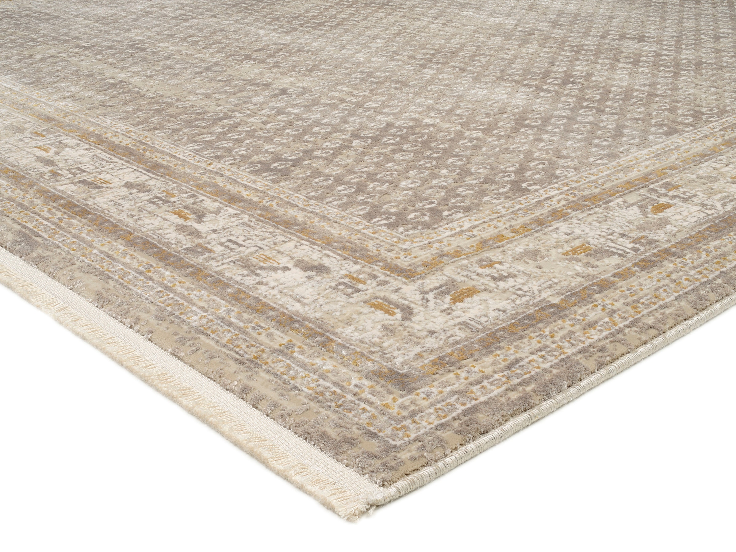 OCI DIE TEPPICHMARKE Teppich »BESTSELLER MIRI« rechteckig 8 mm Höhe Glanz Viskose, mit Fransen, Hoch Tief Struktur, Vintage, Wohnzimmer