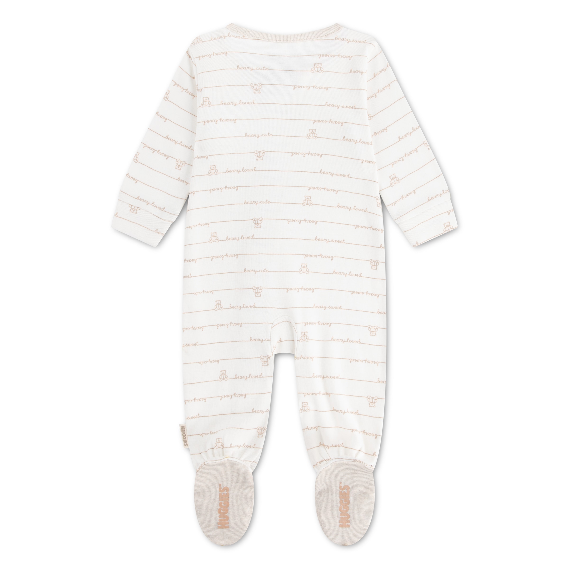 HUGGIES babywear Overall »HUGN FOOTED COVERALL« Langarm mit Füssen-durchgehener Reissverschluss-Allover-Print-unisex