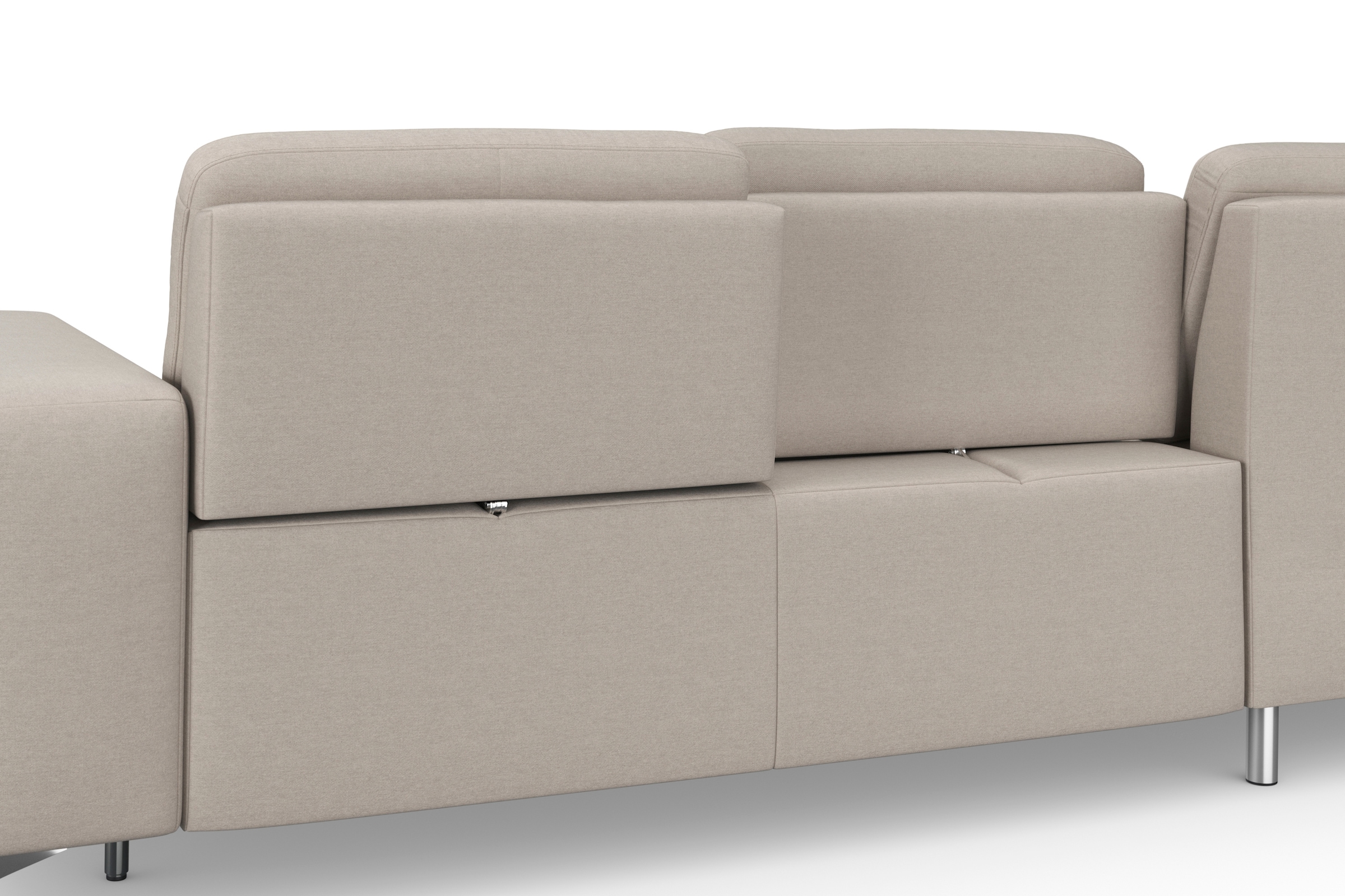 sit&more Ecksofa »Baviene L-Form« inklusive Sitztiefenverstellung und Federkern, wahlweise Bettfunktion