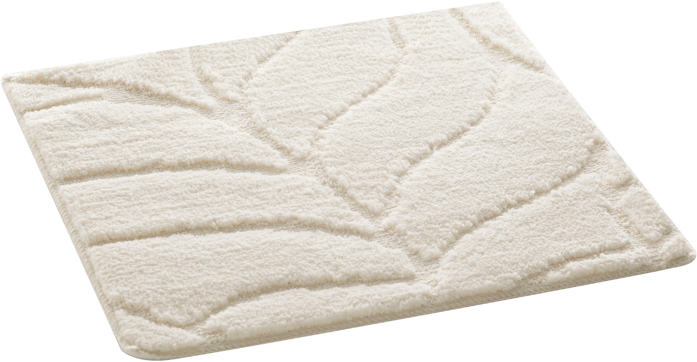 my home Tapis de bain »Epense, Badvorleger, Badezimmer Teppich, Duschmatte mit Blattstruktur« Höhe 10 mm Badteppich, Uni, Blätter, Hoch-Tief, verschiedene Farben und Grössen