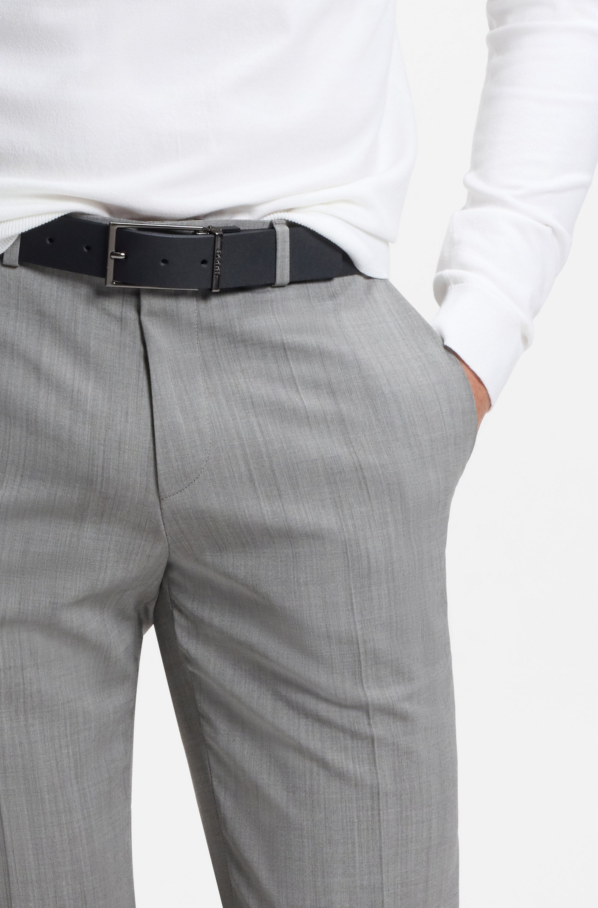 HUGO Ceinture réversible »Gruffy Or35« aus Glattleder