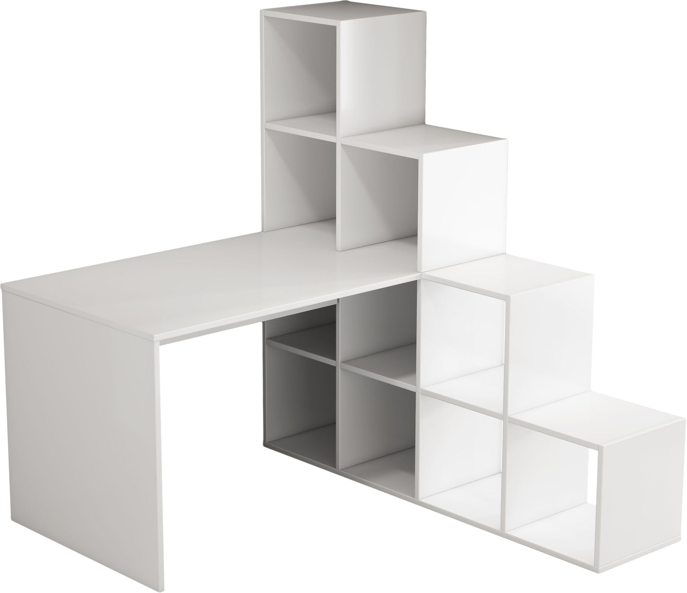 GOODproduct Regal-Schreibtisch »Ciela« flexible Aufstellmöglichkeiten, wechselseitig  montierbar, B. 137 cm