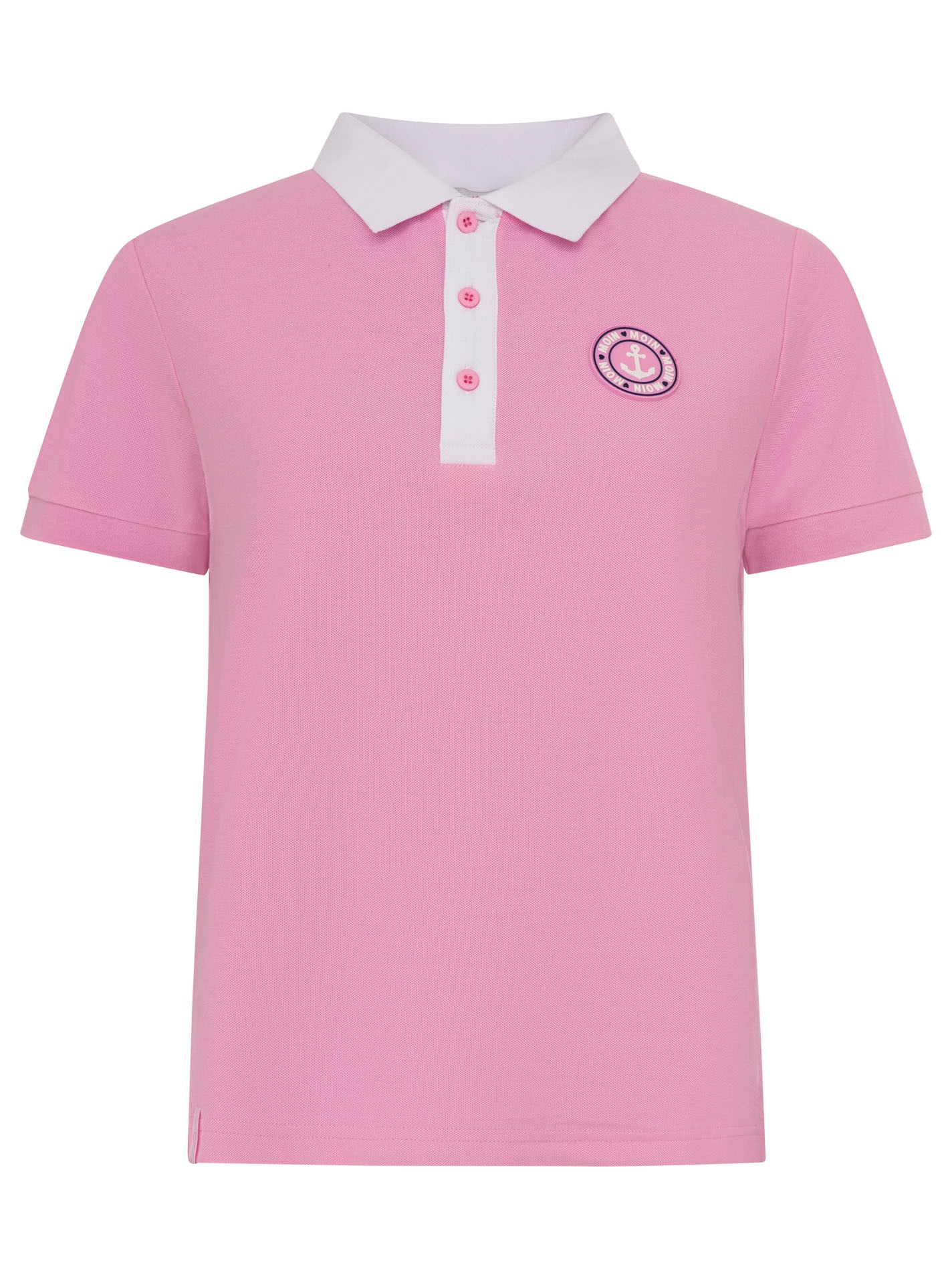 Zwillingsherz Poloshirt »Maritim« kontrastierende Polokragen mit Knopfleiste, Brustlogo mit Anker