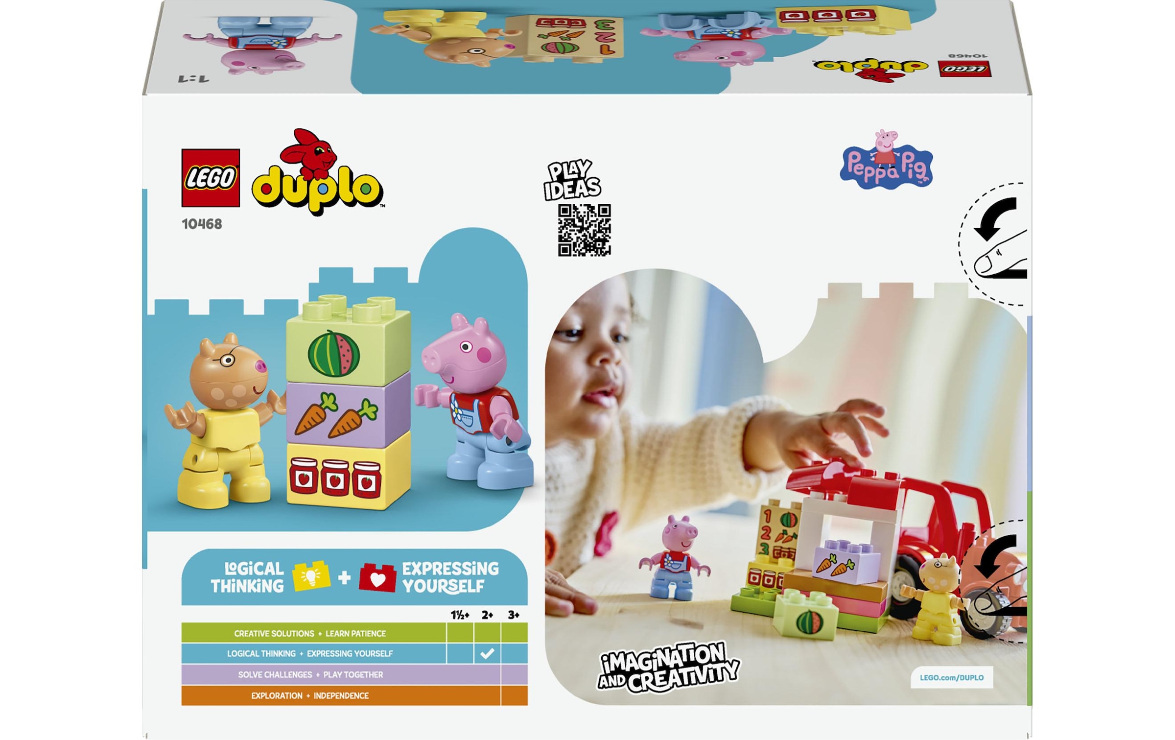 LEGO® Konstruktionsspielsteine »Traktor und Marktstand (10468), LEGO DUPLO Peppa Pig«
