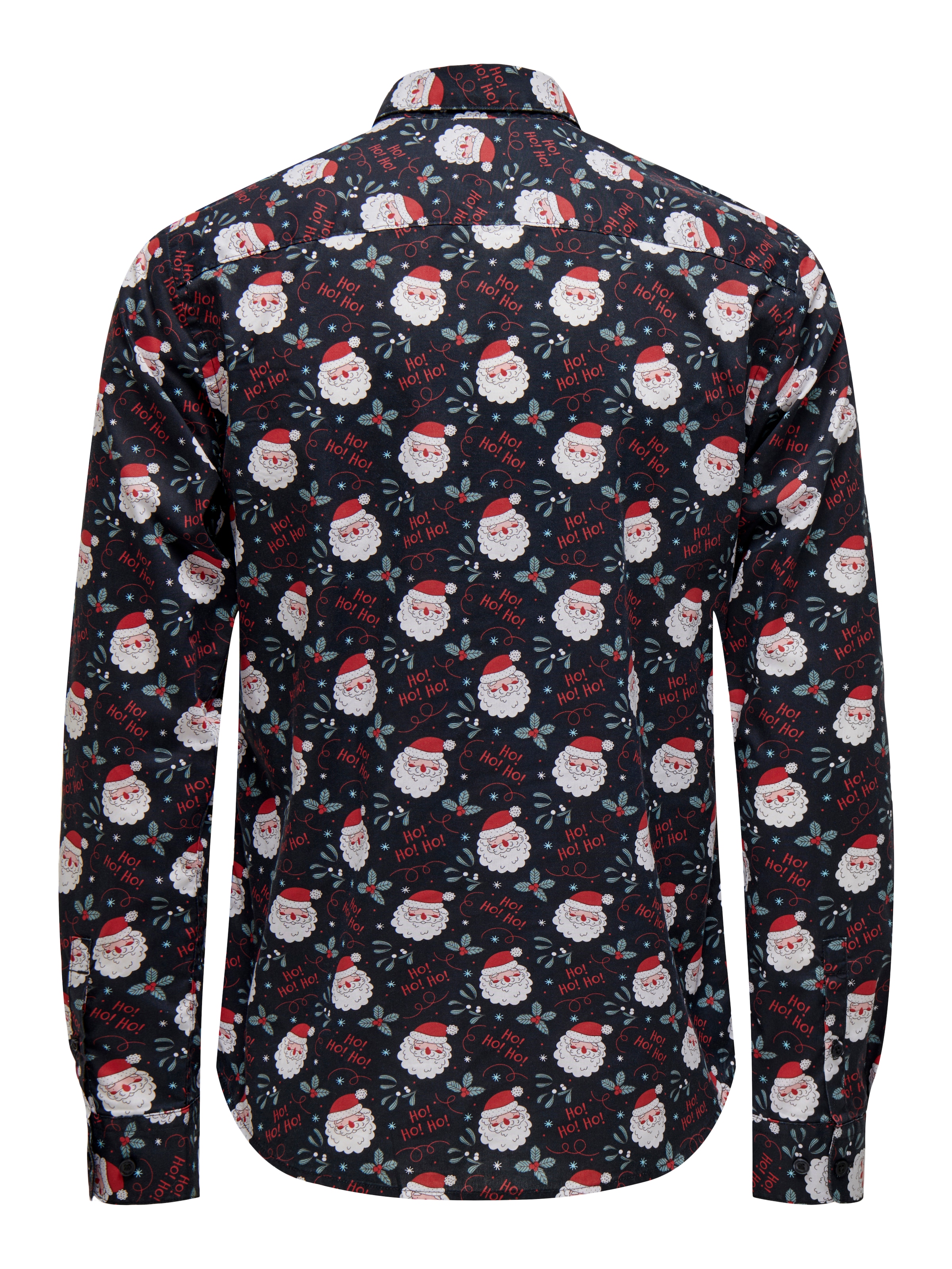 ONLY & SONS Langarmhemd »ONSALF XMAS AOP SLIM POPLIN LS SHIRT« Weihnachtlich bedruckt, Baumwolle, slim fit