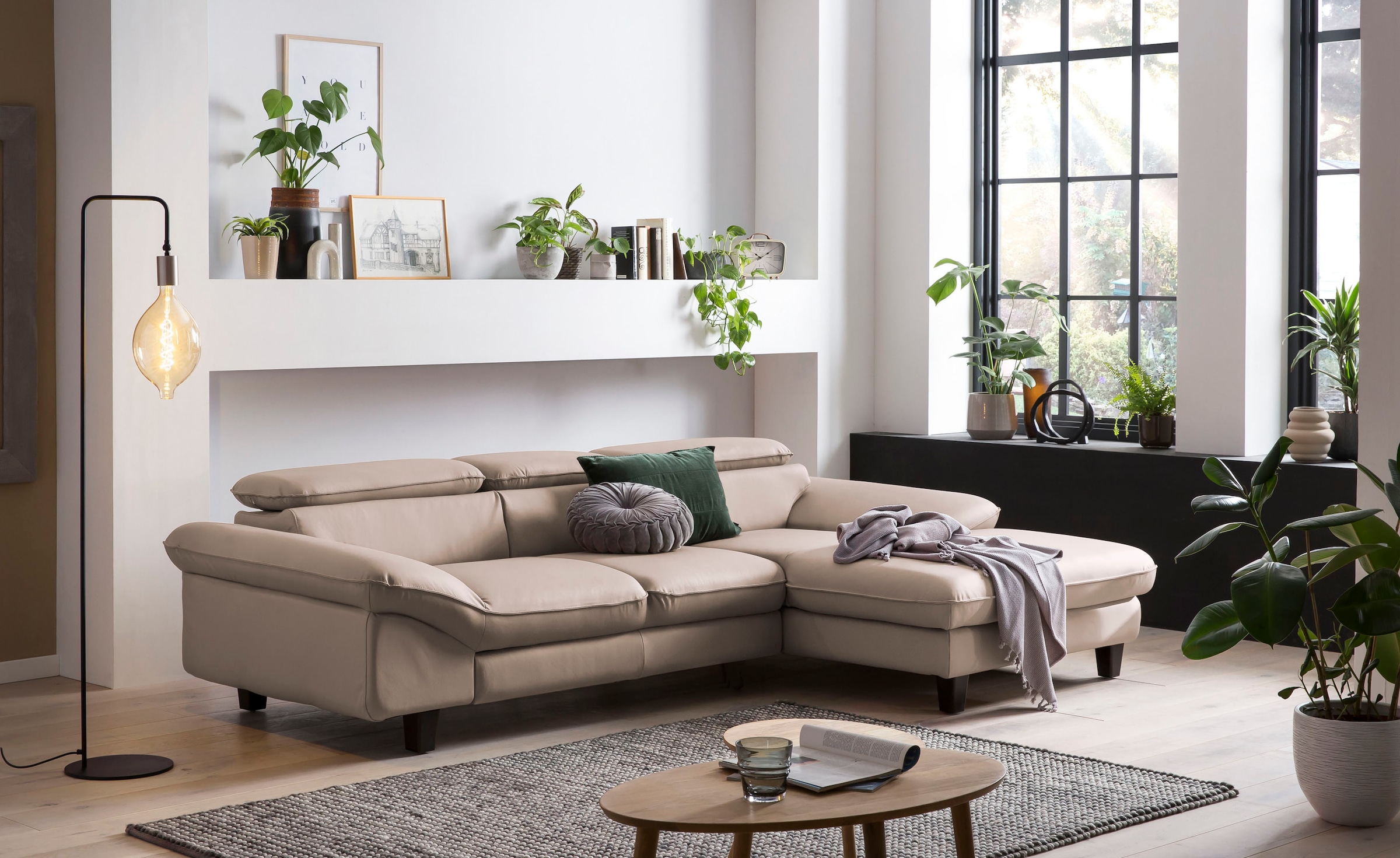 GOODproduct Ecksofa »Pilot L-Form« mit Kopfteilverstellung, wahlweise mit Schlaffunktion & Bettkasten