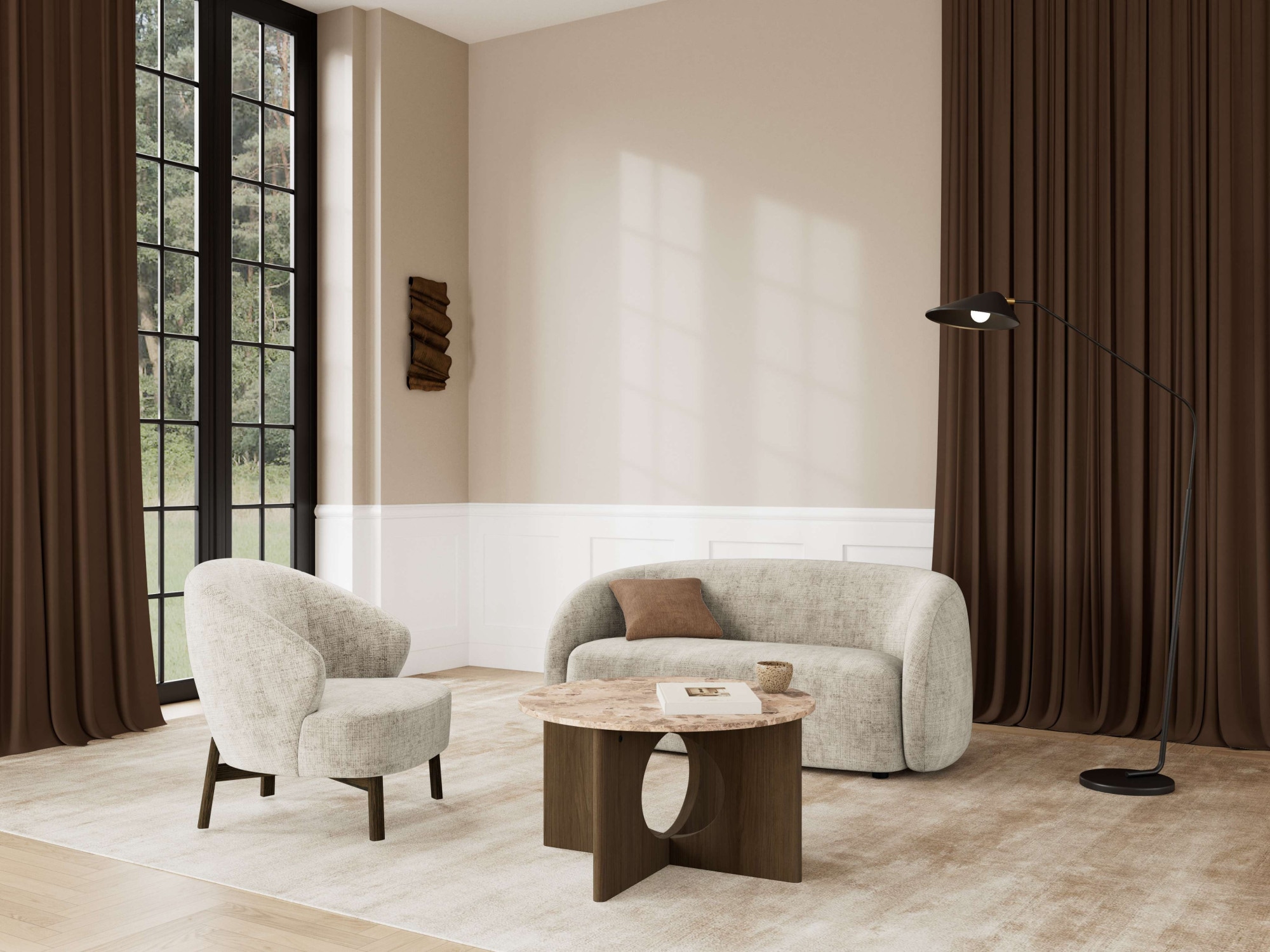 ACTONA GROUP Chaise rembourrée »Relaxsessel, Polstersessel« () chaise, beige, 77.5x78x78cm