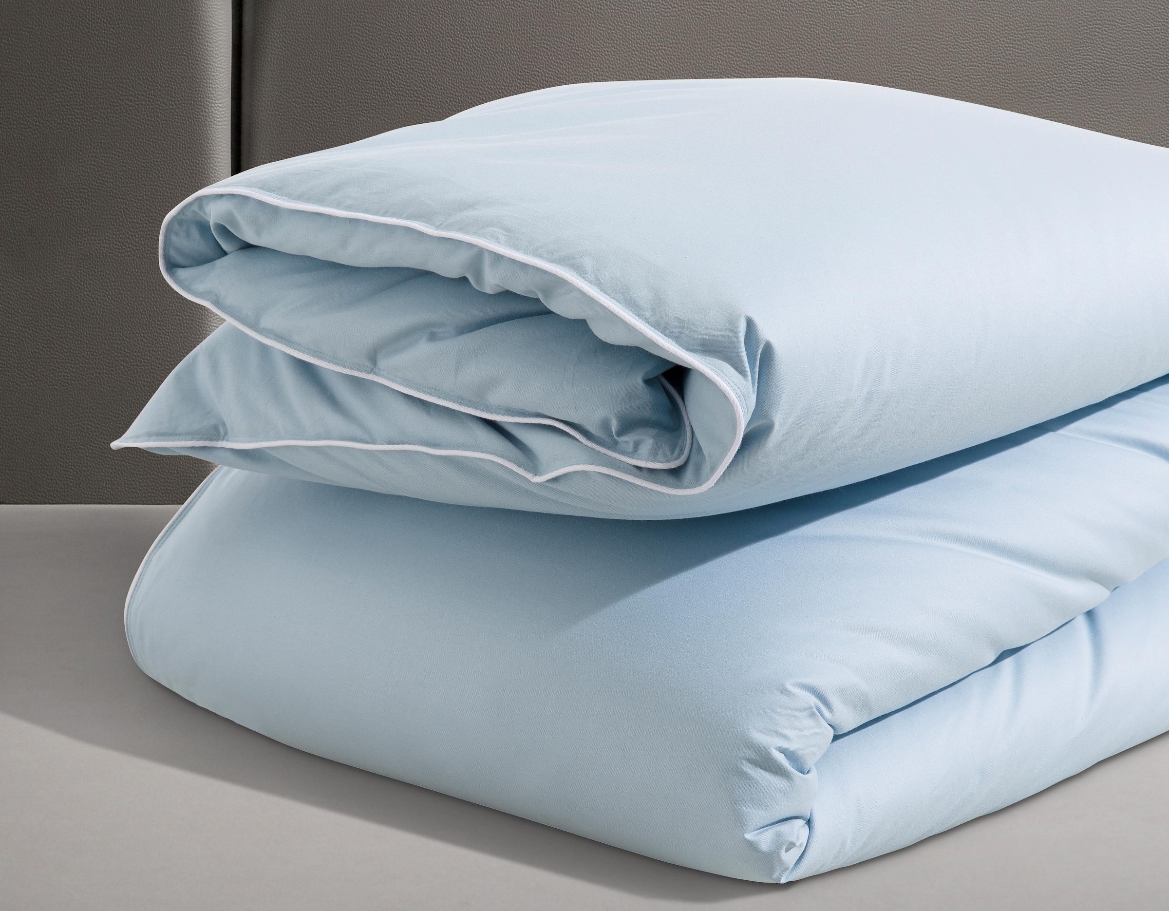 RIBECO Couette en plumes »Leon« ultra-chaud Füllung 90 % duvet, 10 % plumes 1 cuis tlg. notre lit ballon, comme autrefois !