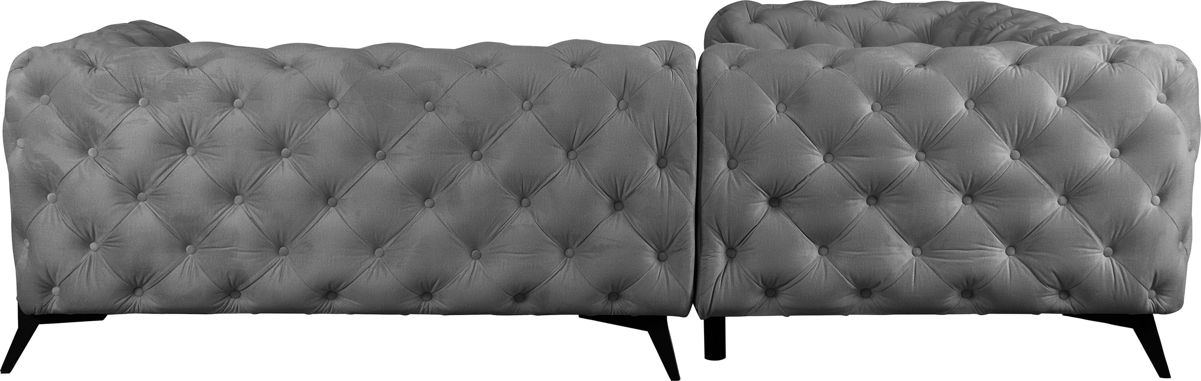 Home affaire Chesterfield-Sofa »Amaury L-Form« moderne Chersterfield-Optik, Breite 262 cm, Fussfarbe wählbar