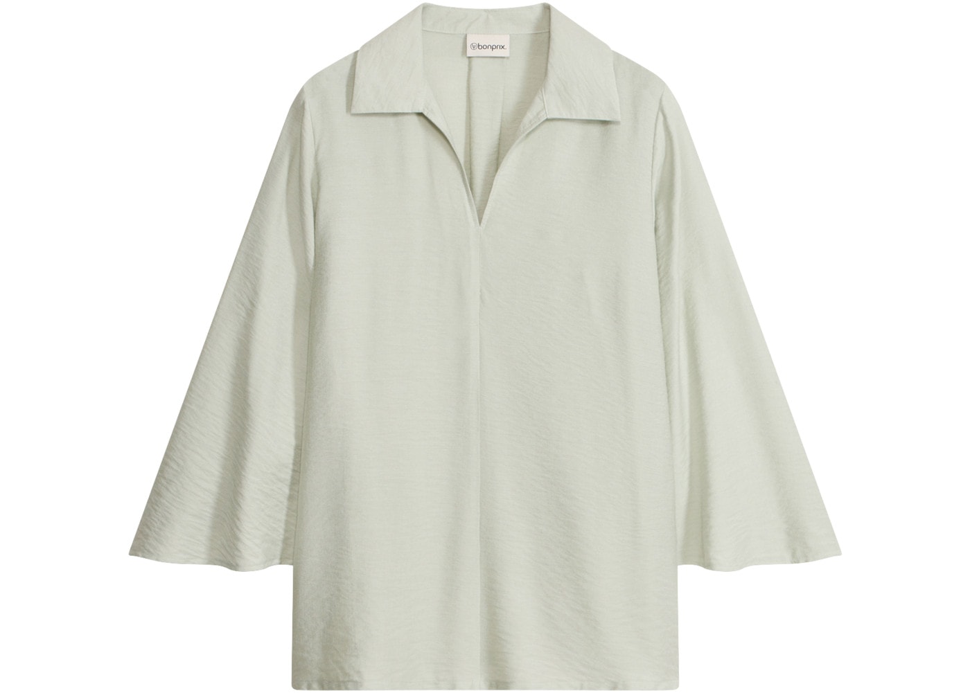 bonprix Tunique blouse tunique fluide, coupe ample, avec manches 7/8