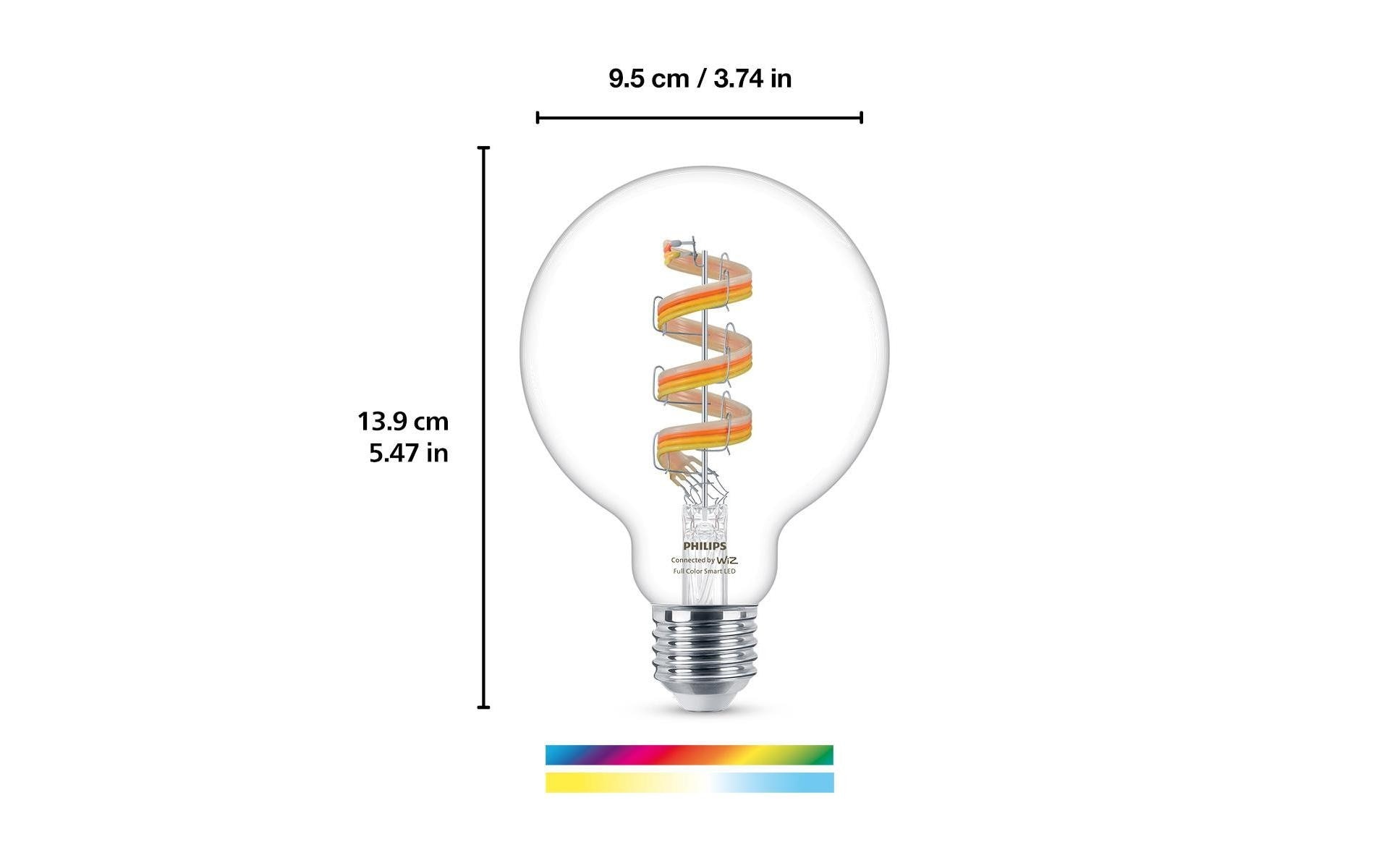 WiZ Lampe LED intelligente »6.3W 40W E27 G95«