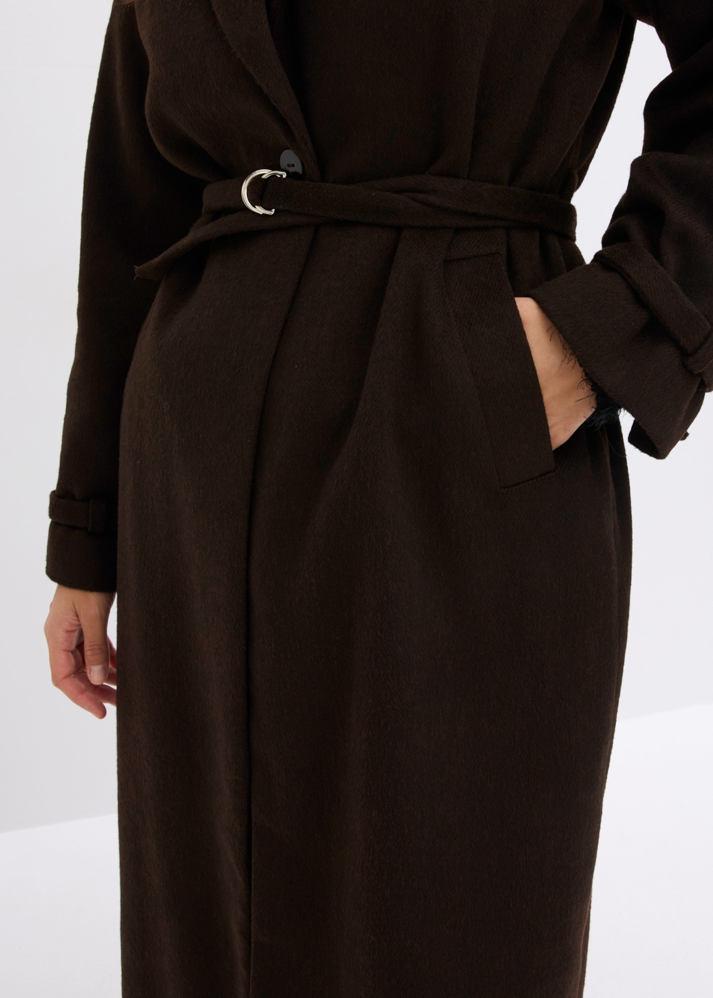 bonprix Wintermantel Oversize-Passform, mit Reverskragen, aus Polyester