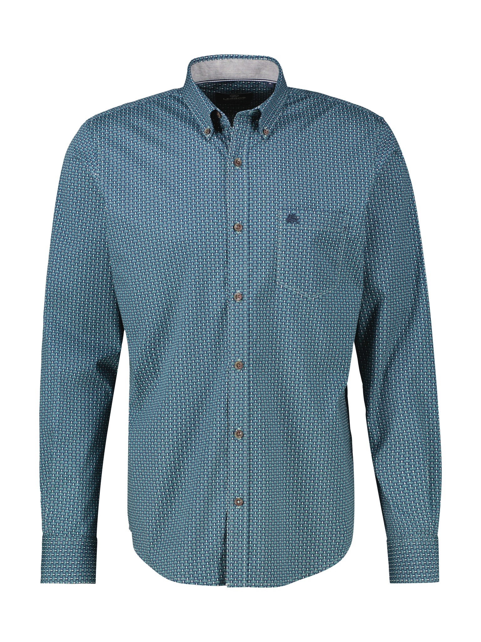 LERROS Chemise à manches longues mit Logo Stickerei