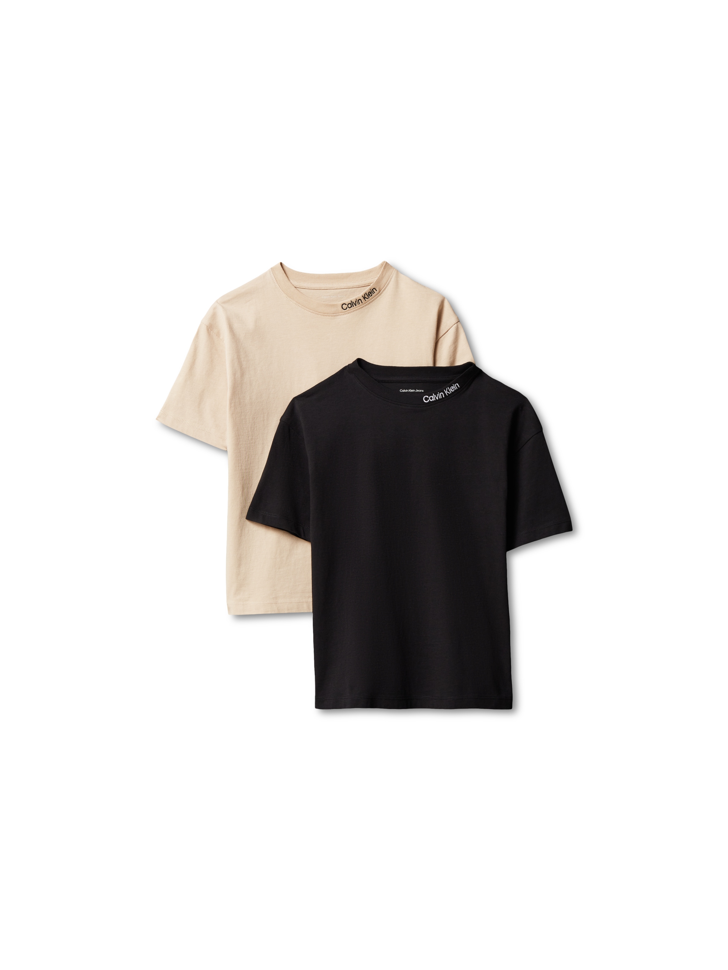 Calvin Klein Jeans T-shirt Paquet, 2 Regular Fit, reine Baumwolle, gestickter Logoschriftzug